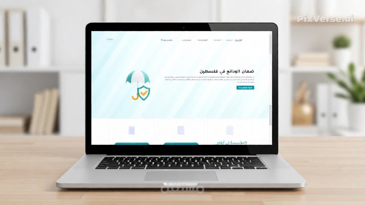 تصميم وتطوير موقع مؤسسة مالية (ضمان الودائع في فلسطين)