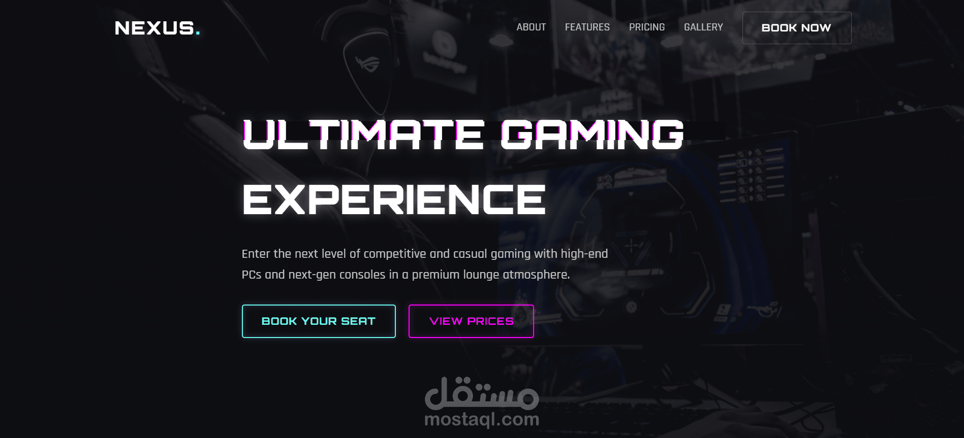 موقع صالة ألعاب احترافية