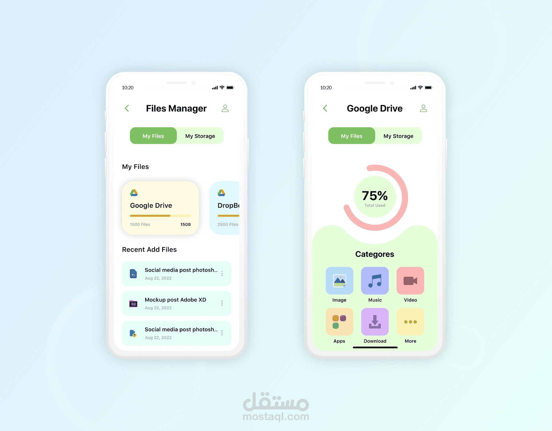 Files Manager Ui app Design