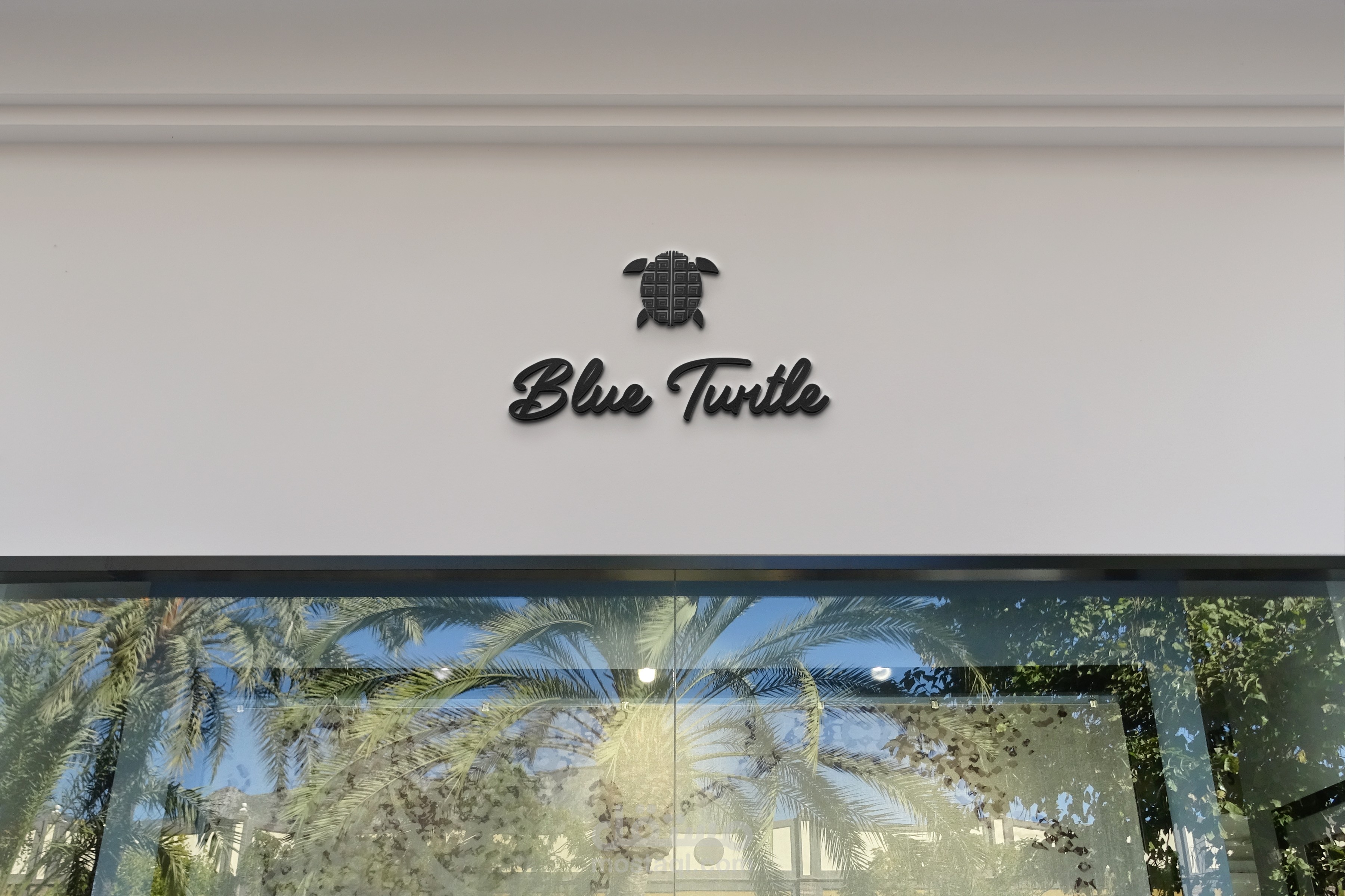 لوجو لبراند بيع ملابس يسمي blue turtle