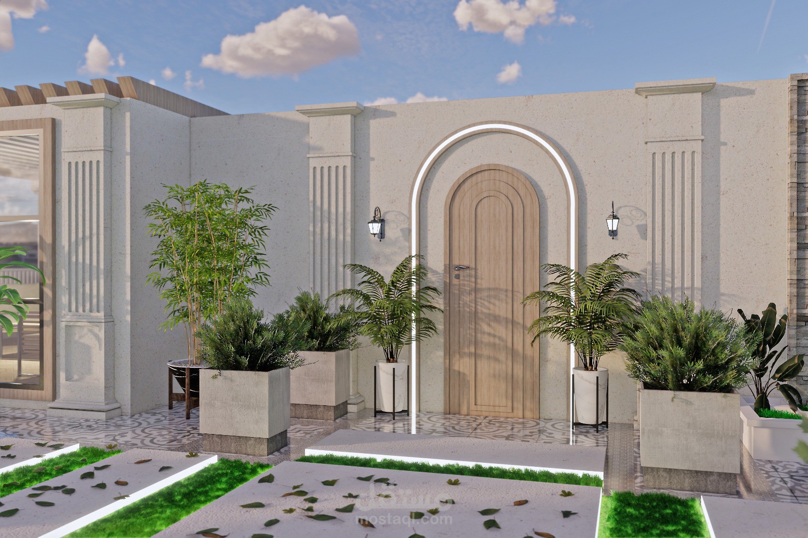 عمل روف لمبنى سكني