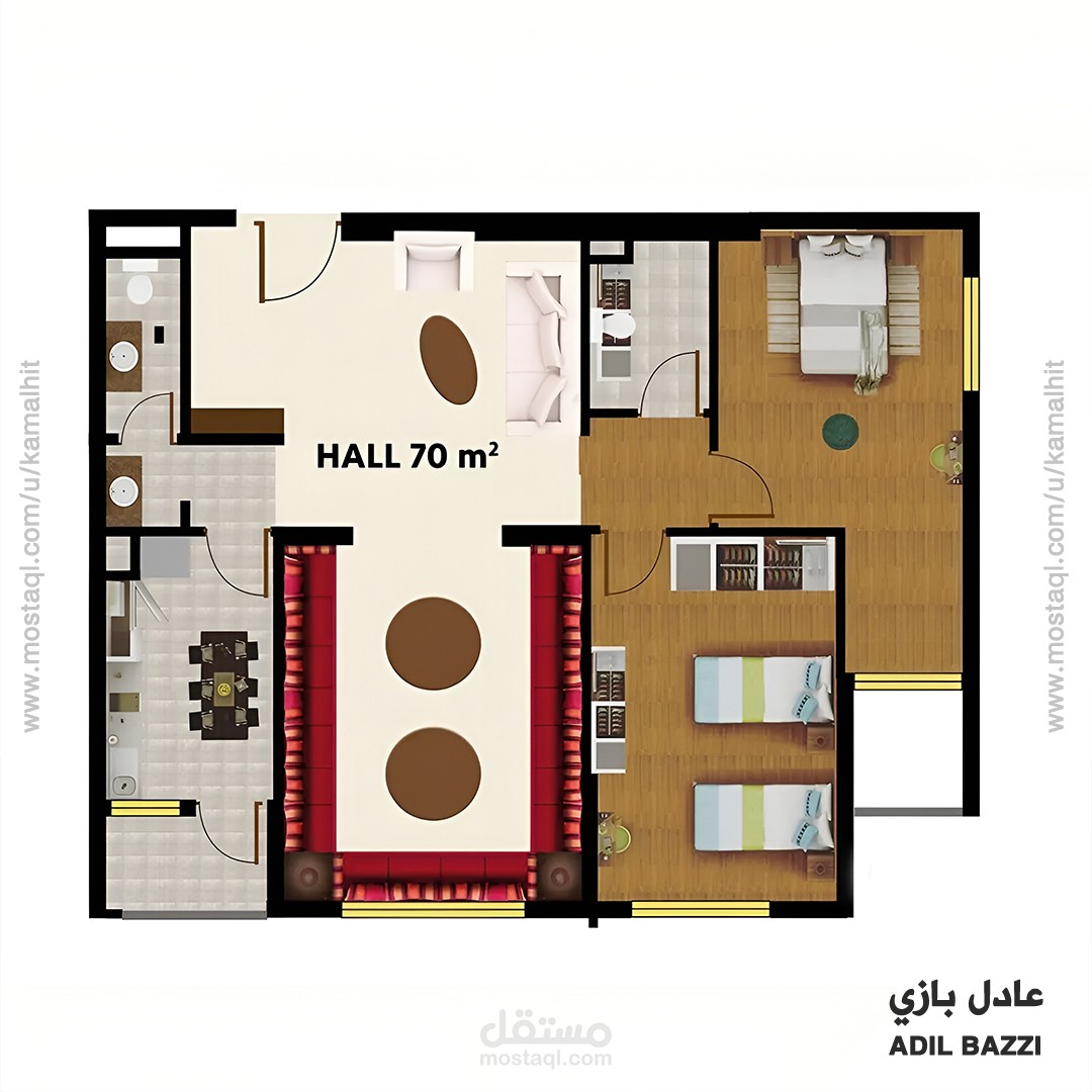 تصميم هندسي داخلي  3d