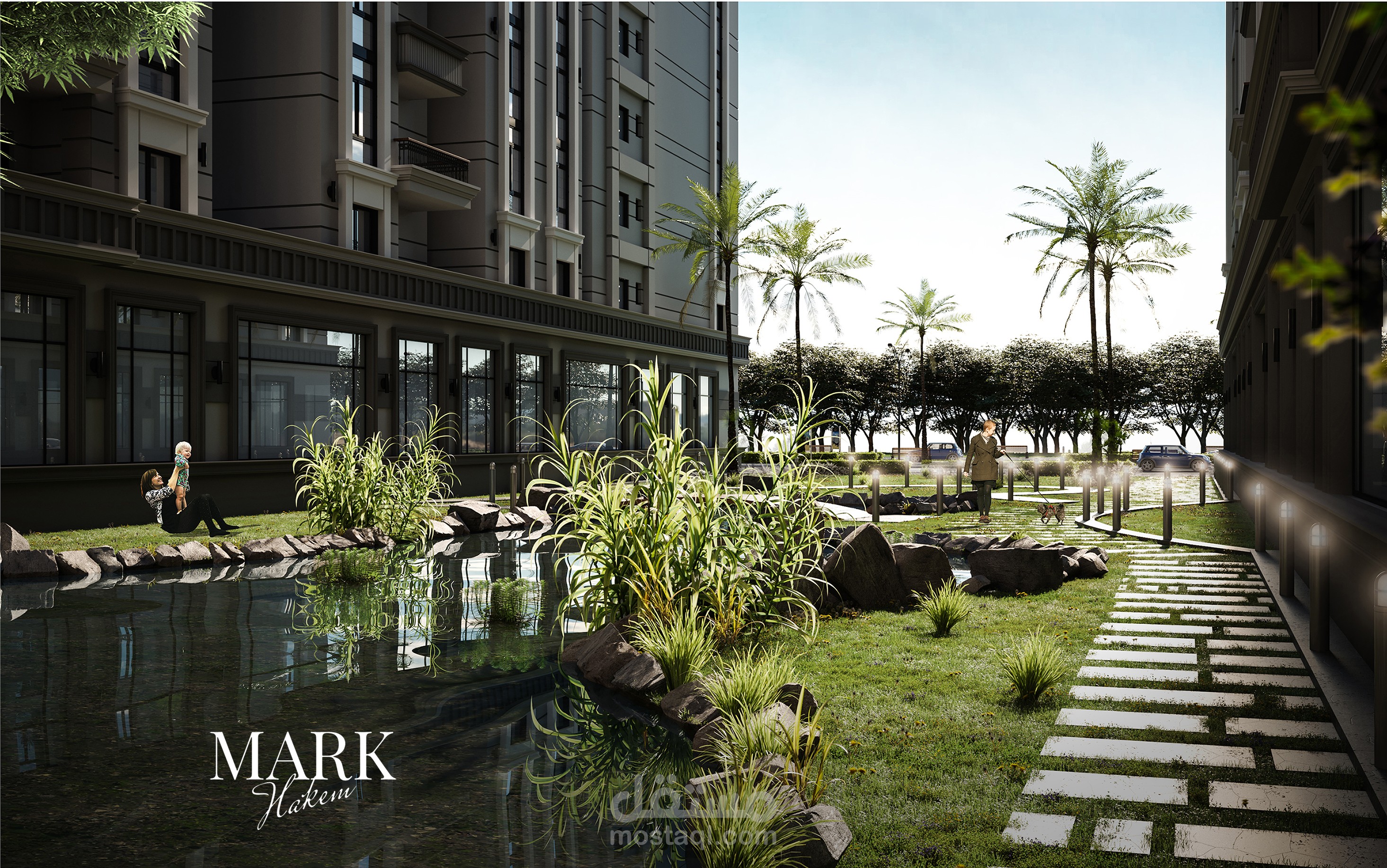compound's plaza landscaping