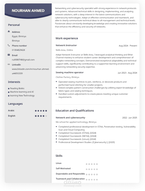 ٍِCV made to Network Engineer