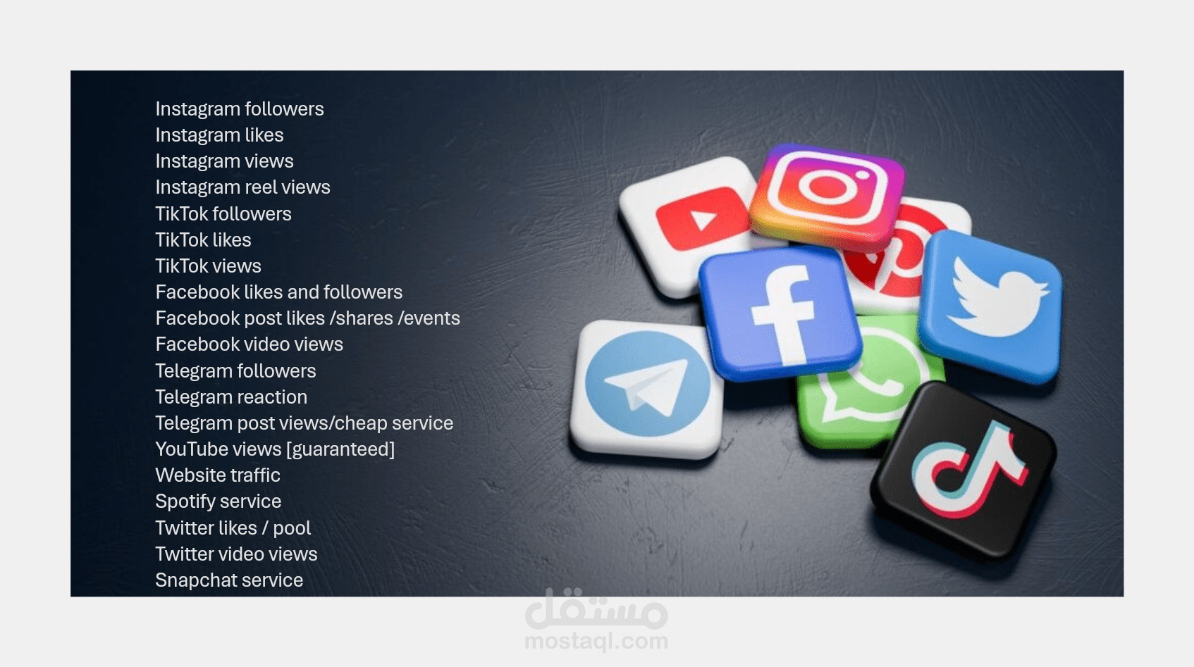 Social media service marketing
