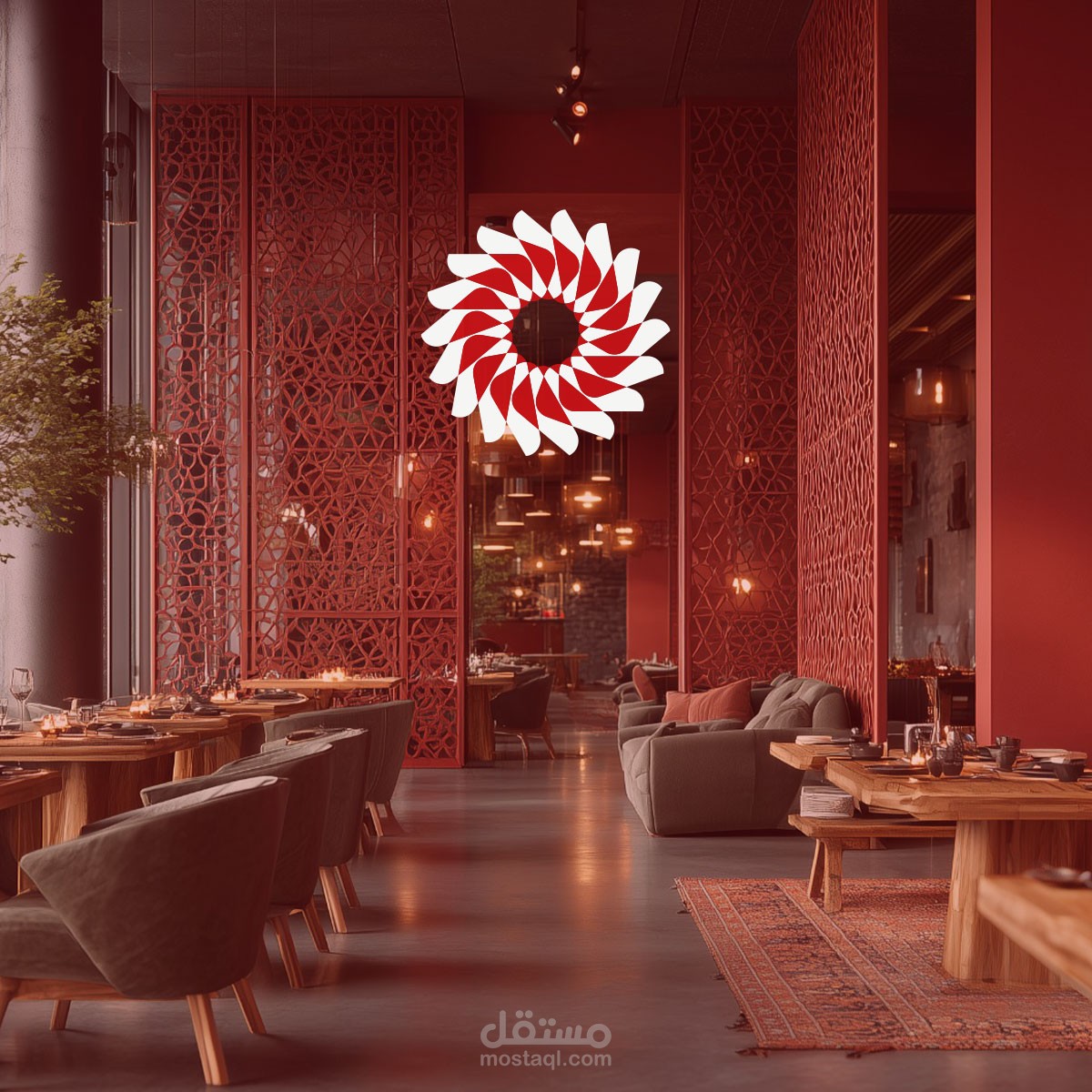 تصميم شعار و هوية بصرية بصرية لمطعم شرقي سعودي "جَمعة"