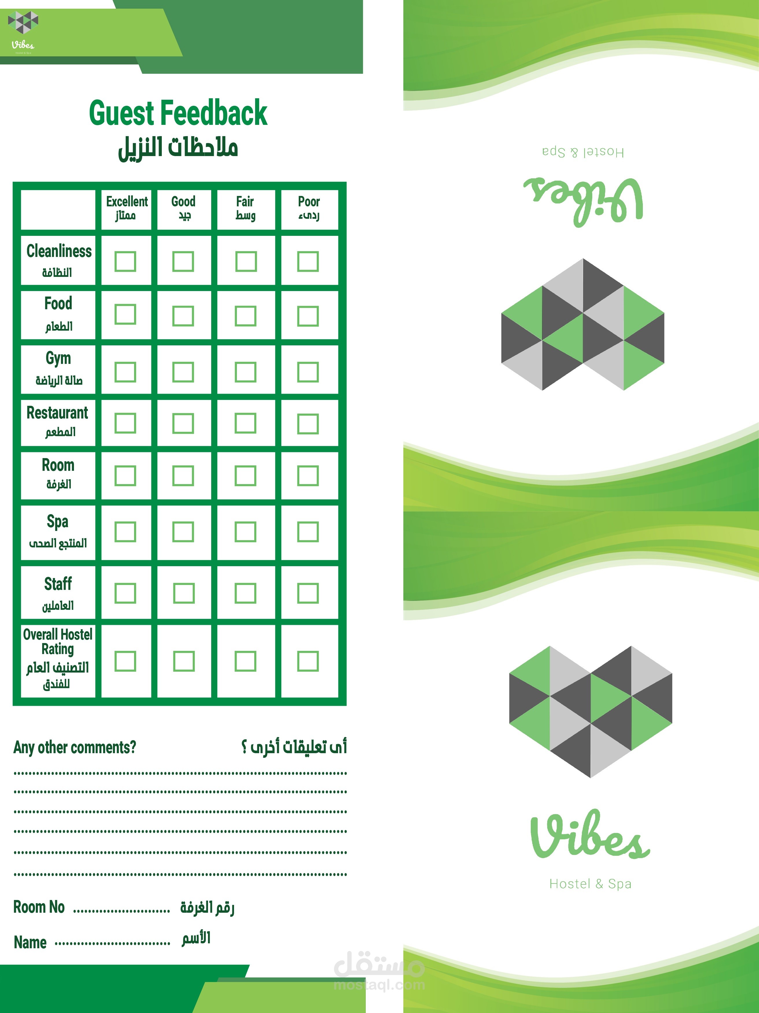 Vibes Hostel Guest Feedback Format