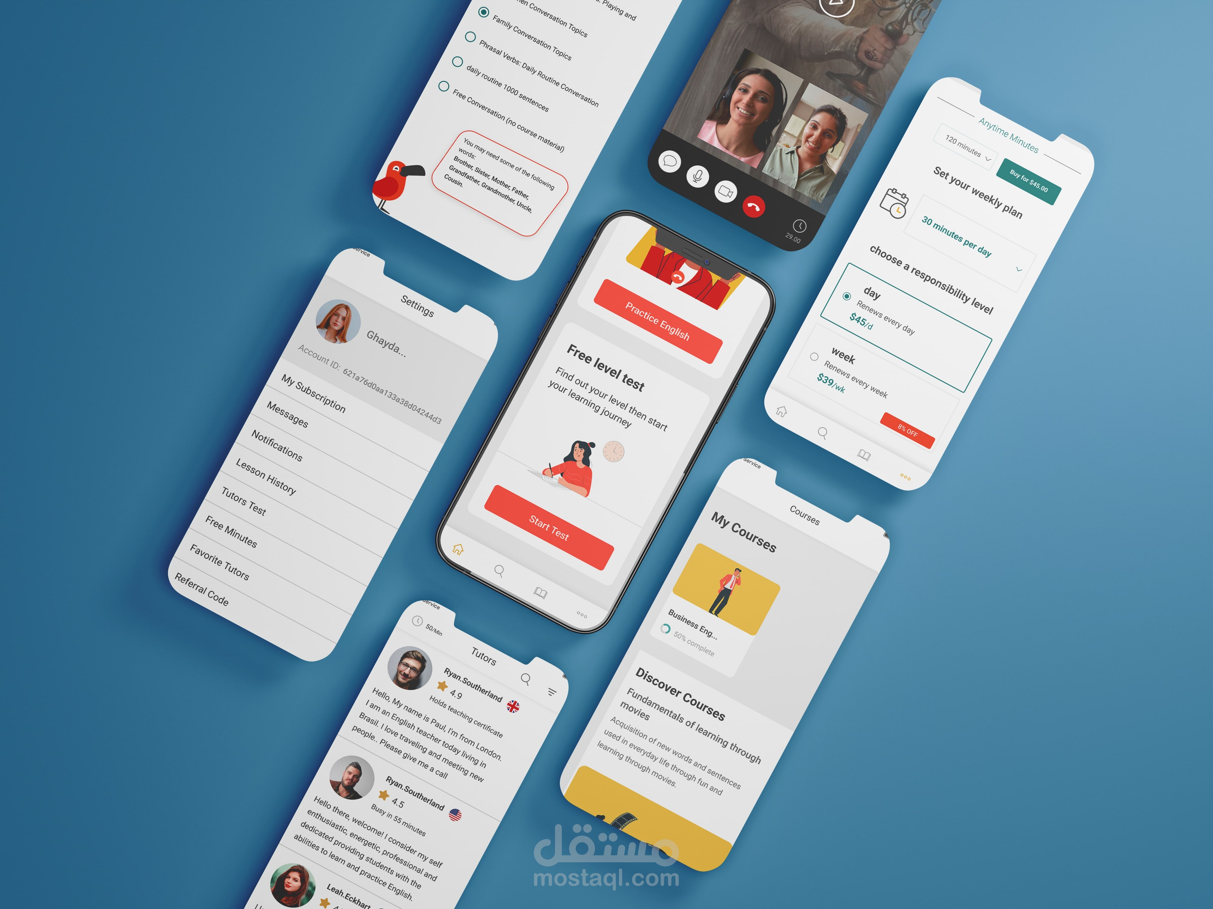 دراسة وتحليل إعادة تصميم تطبيق Cambly.