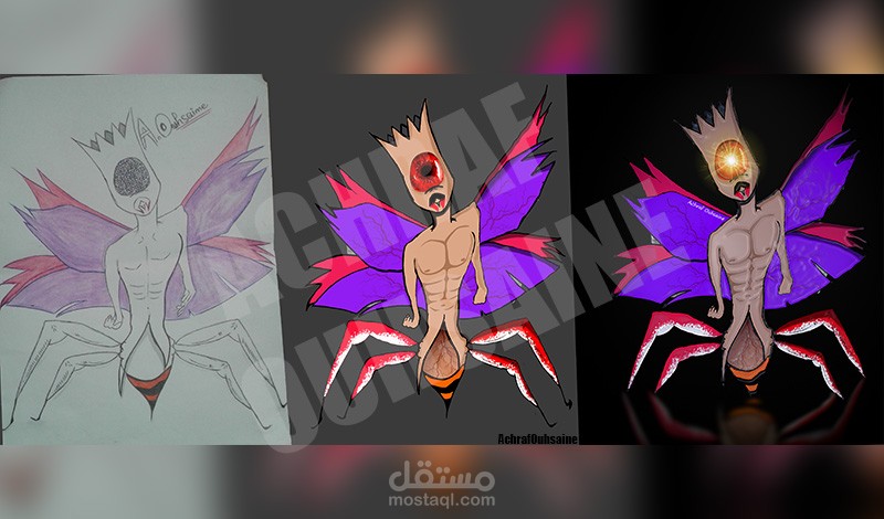 تحويل الرسم عادي الى الاحترافي مع تأثيرات و جرافيك