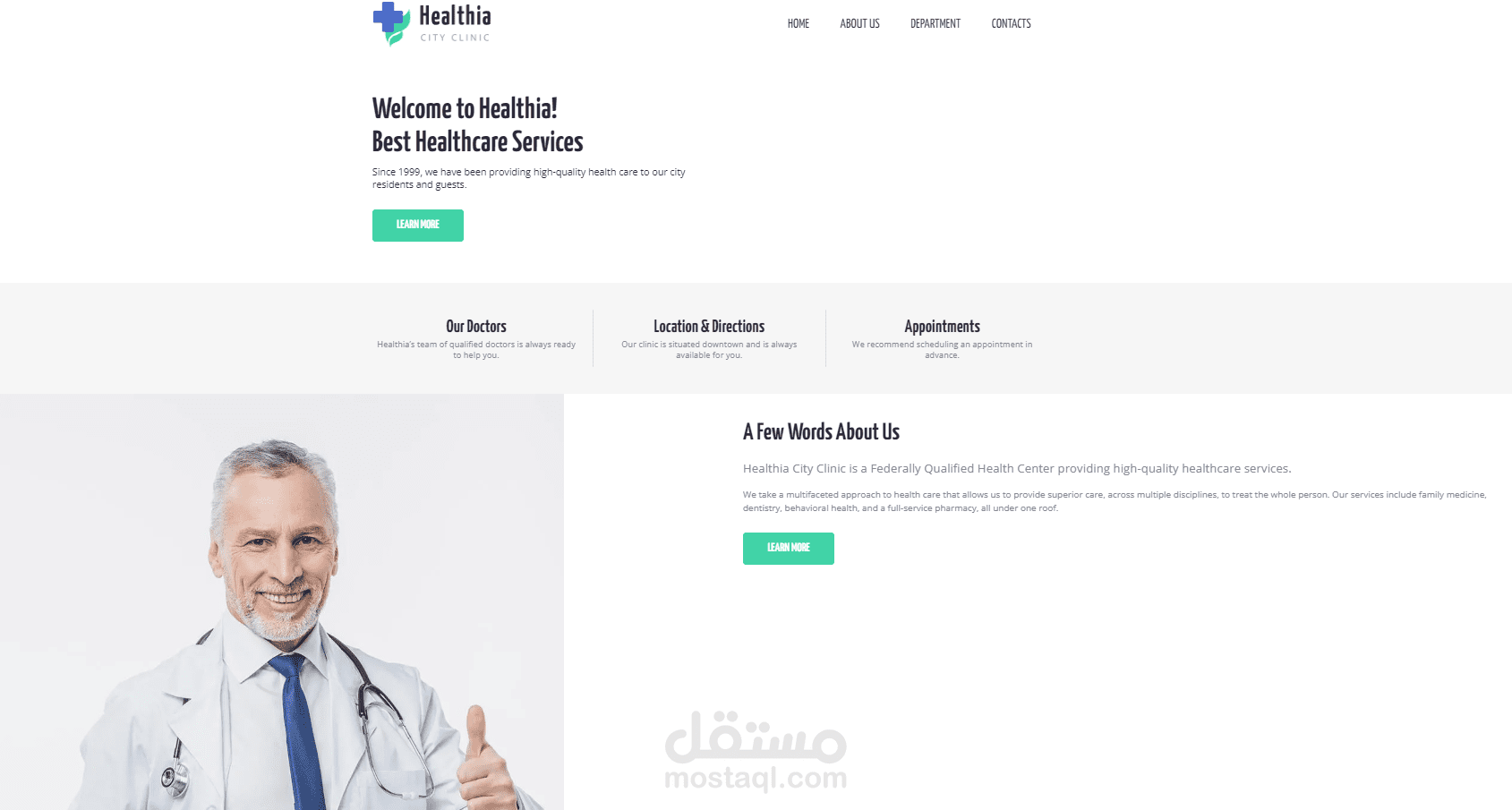 موقع لمركز طبي healthia