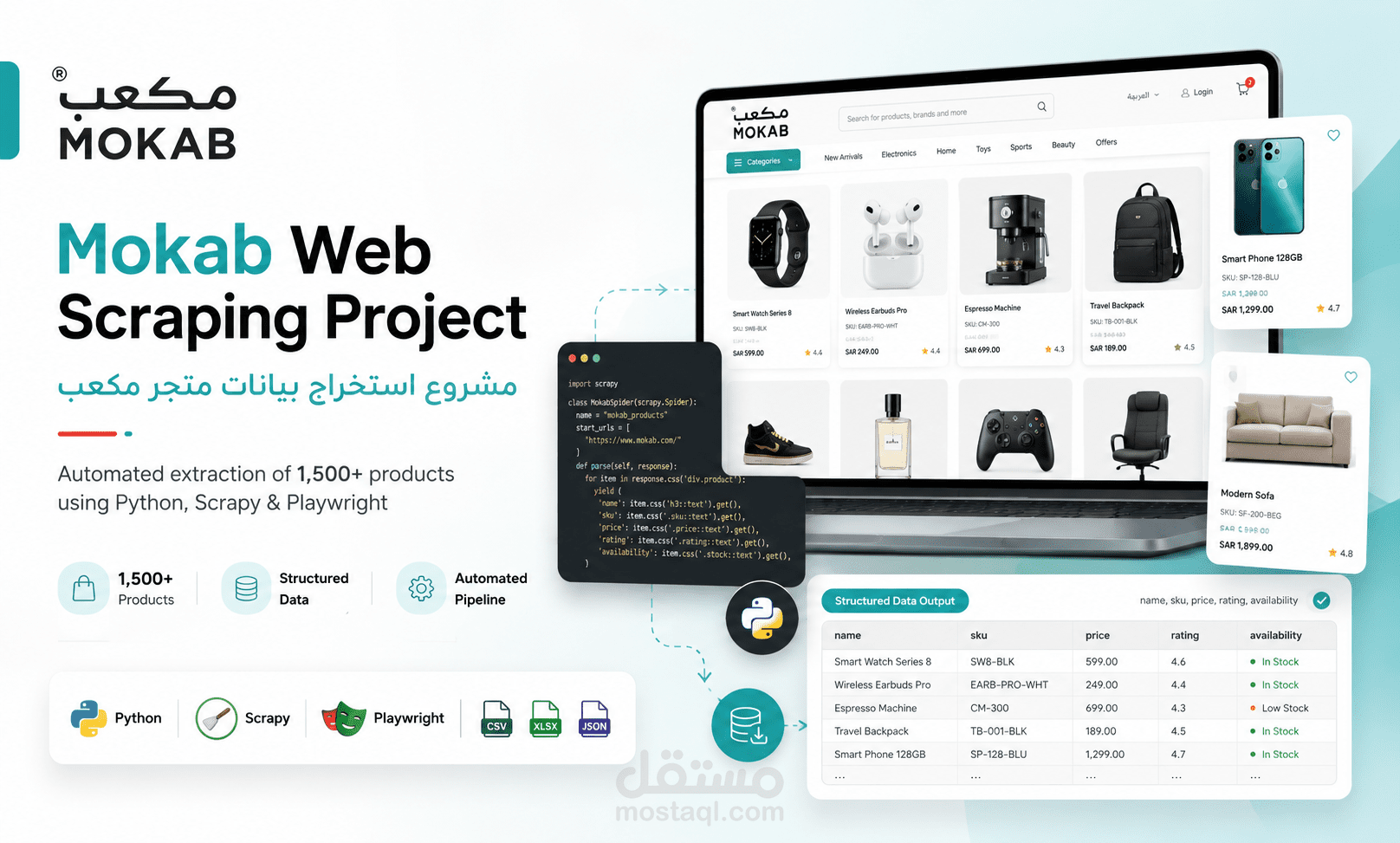 استخراج وتحليل بيانات منتجات متجر إلكتروني باستخدام Python Web Scraping