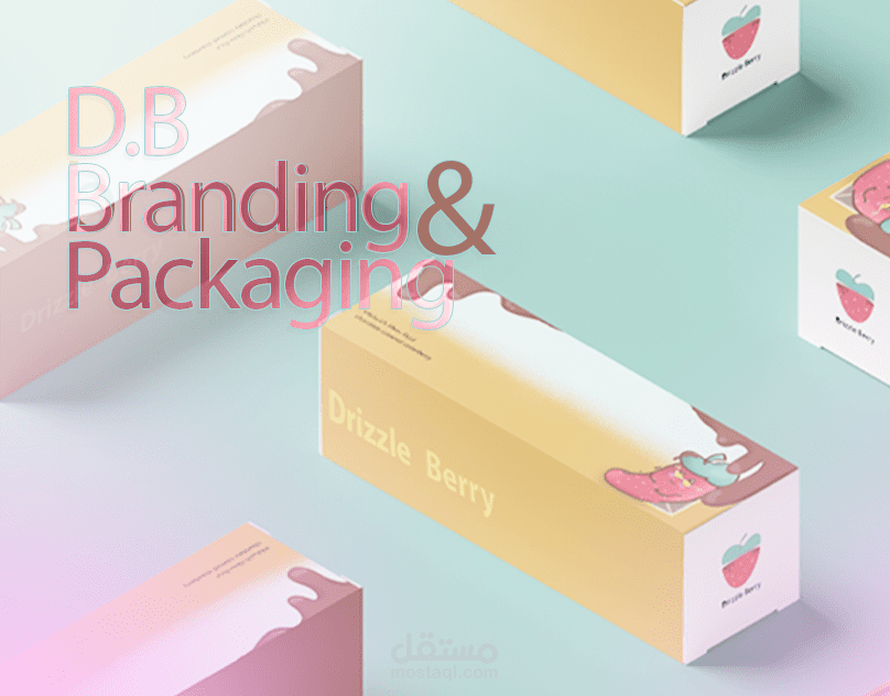 تصميم هوية تجارية وتغليف - Drizzle Berry -
