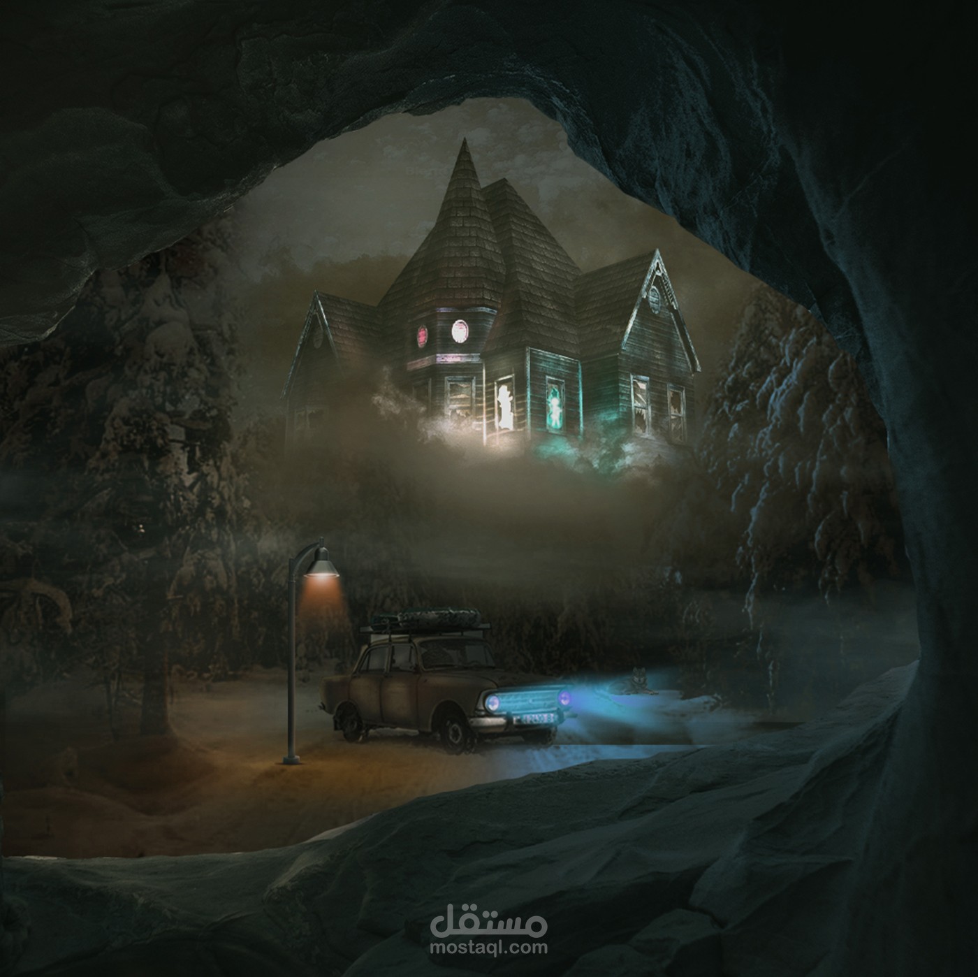 (photo manipulation)  CAR CAVE