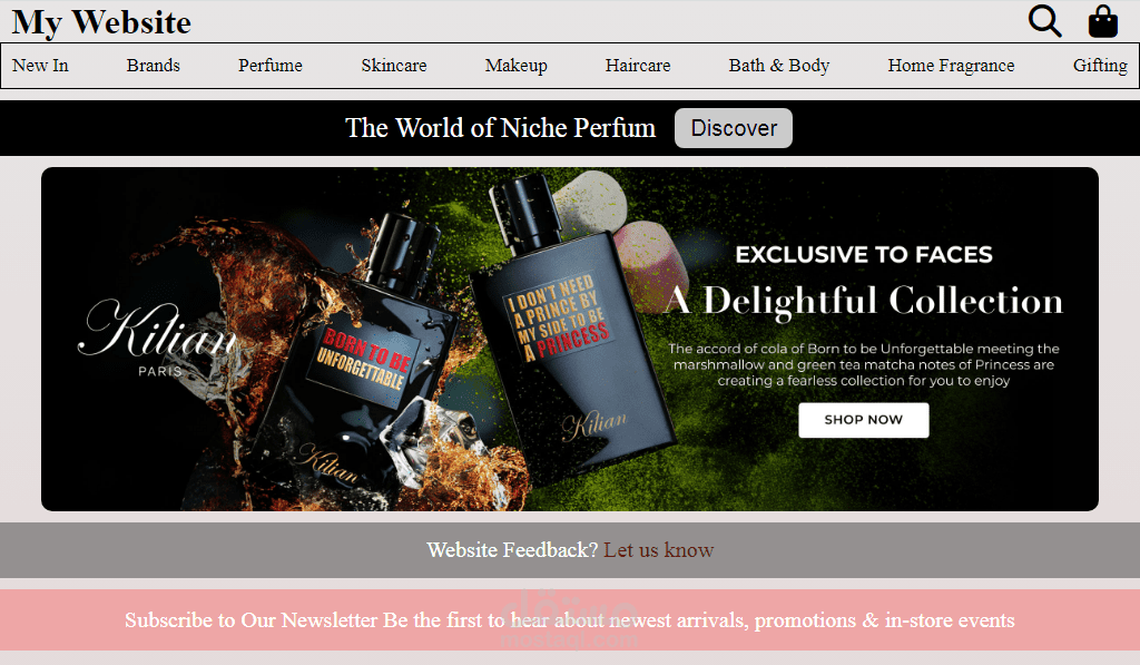 Perfumes website