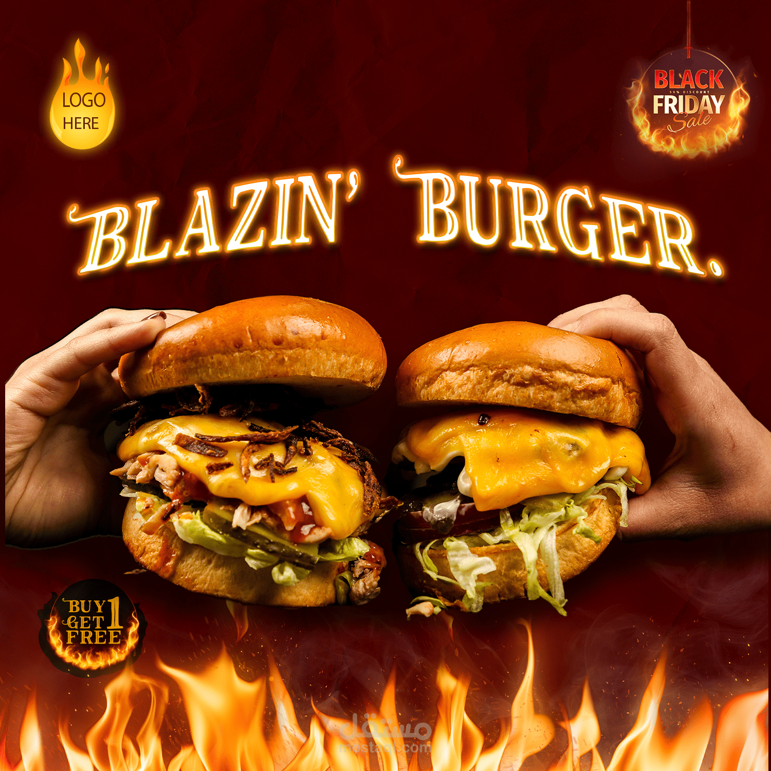 Blazin'burger design
