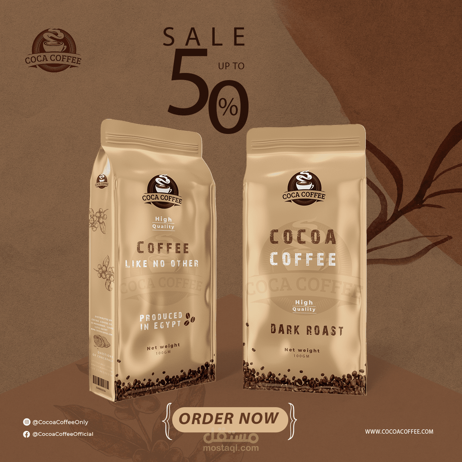 Coffee brand social media design