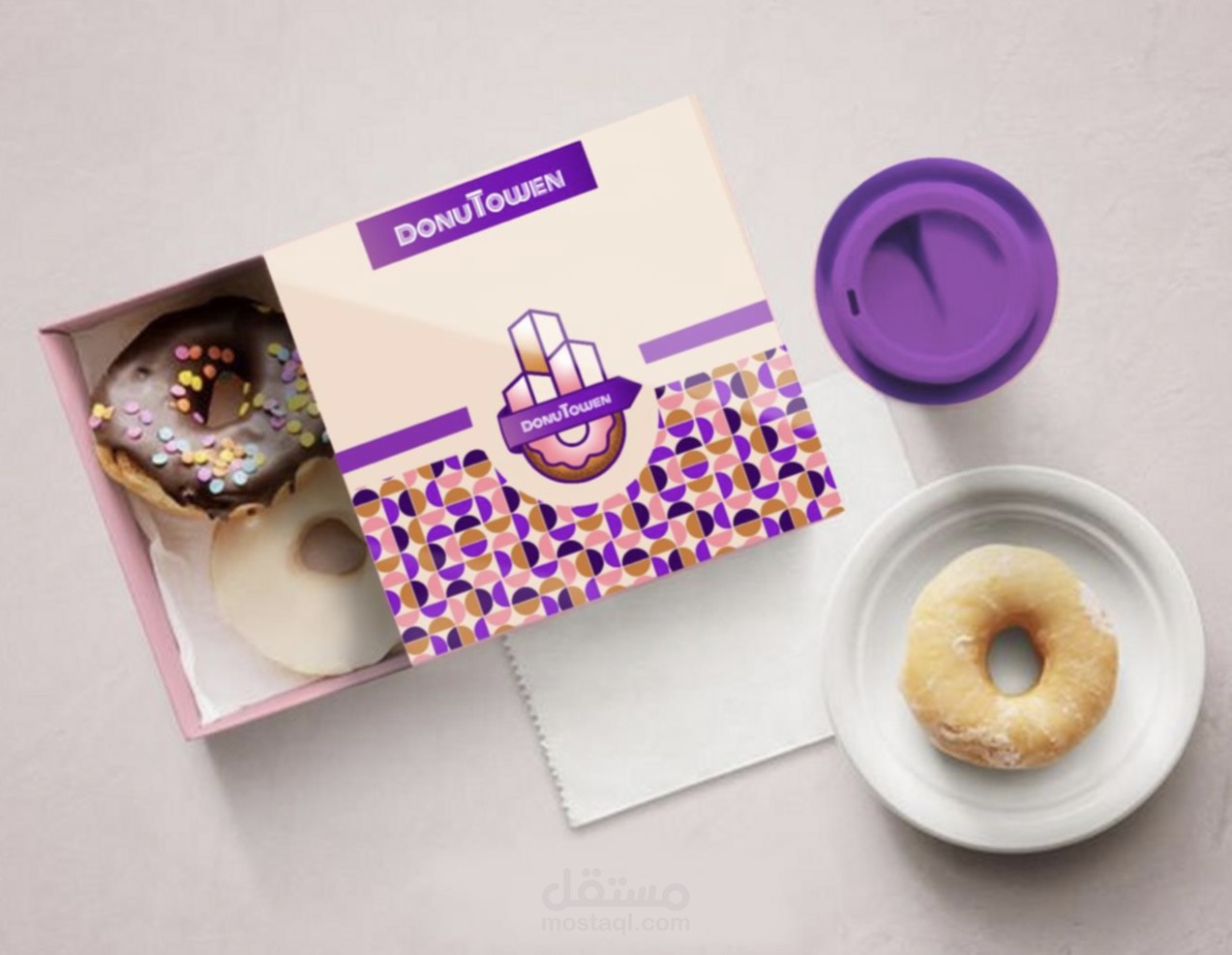 شعار +اعلانات+ باكجنج شركة دوناتس