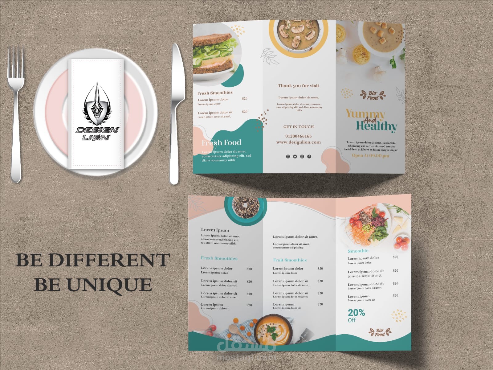 تصميم قائمة طعام