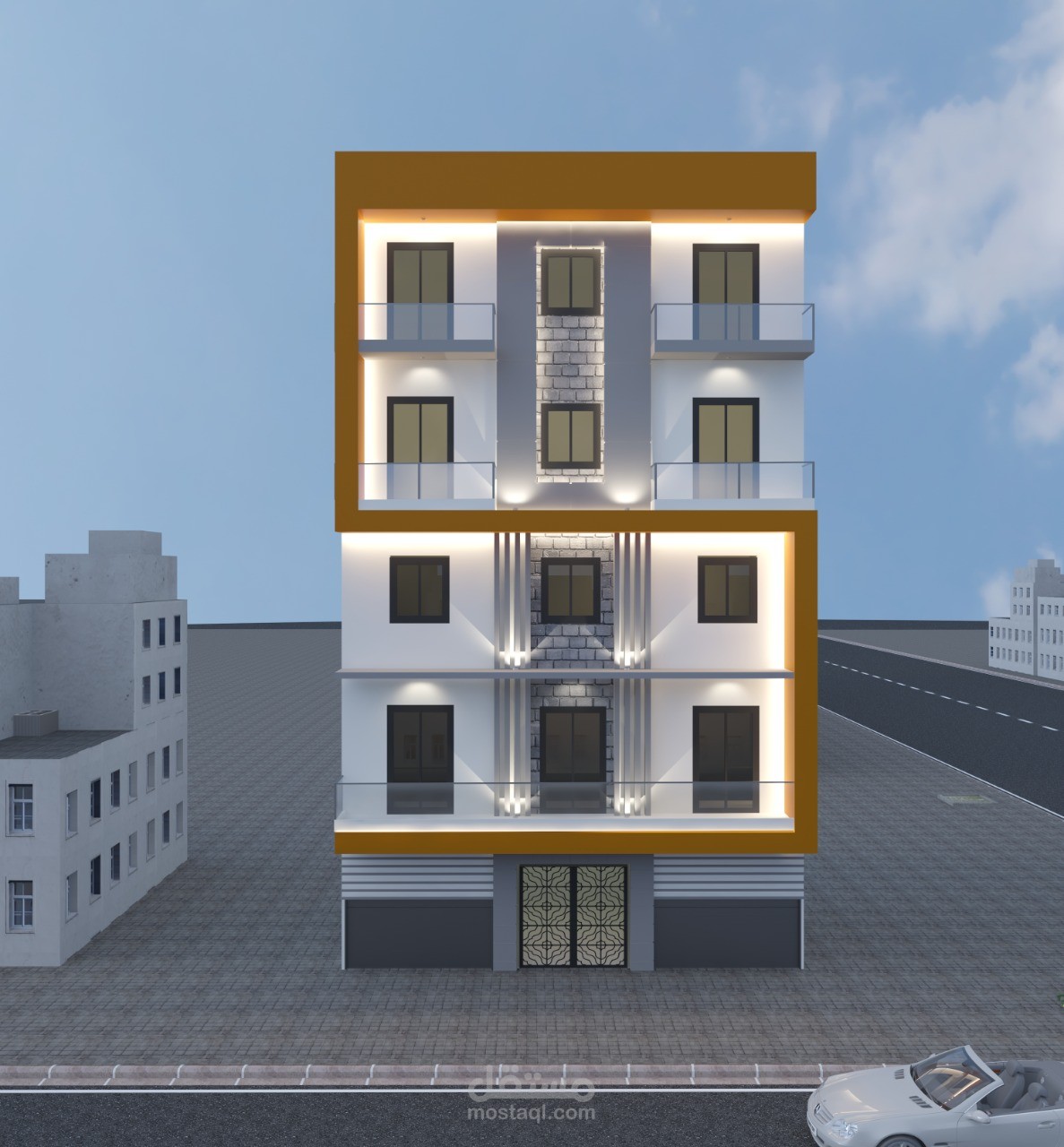 تصميم خارجي لواجهه منزل مودرن