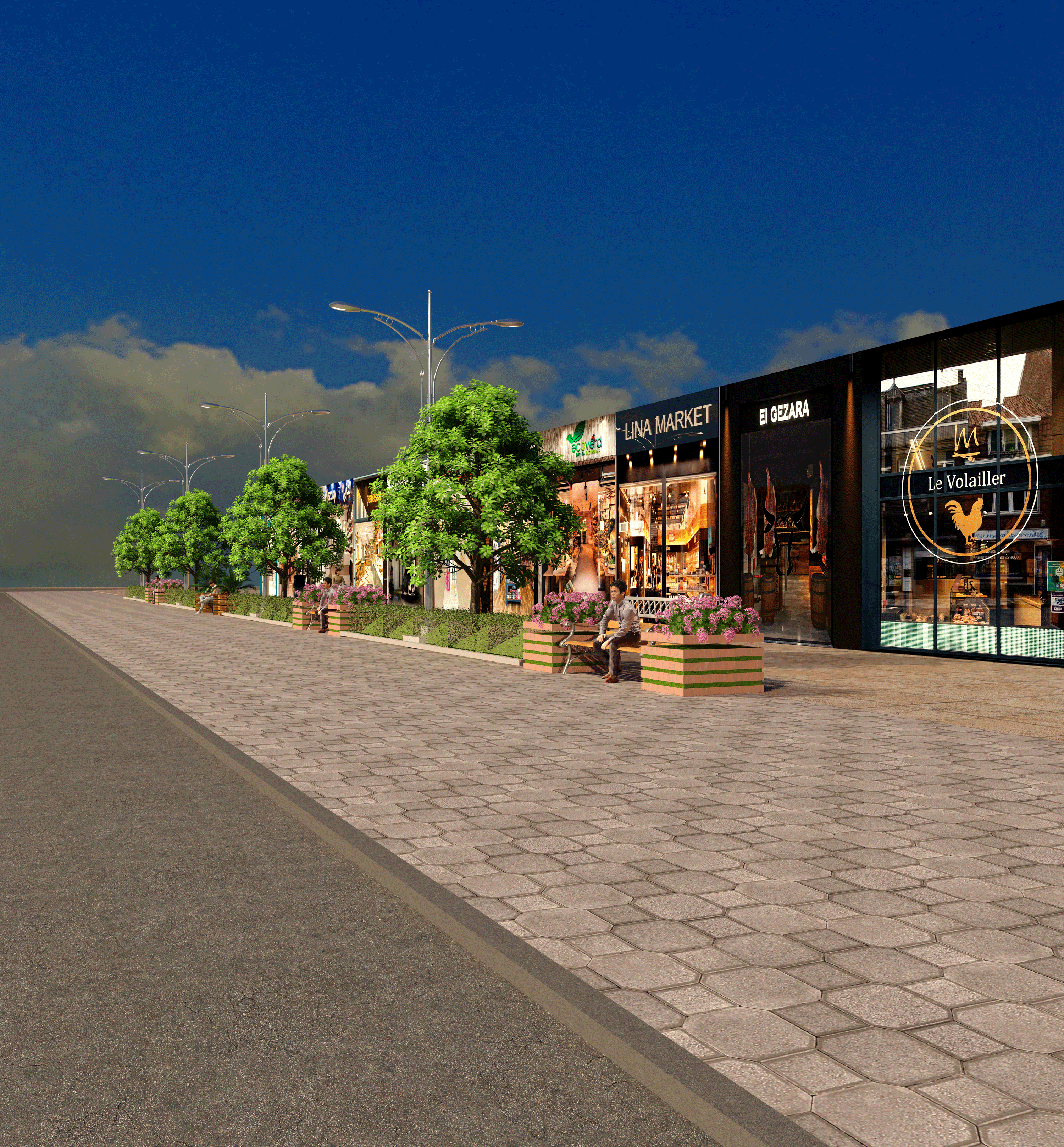 مجموعه محلات ومطاعم وفود كورت