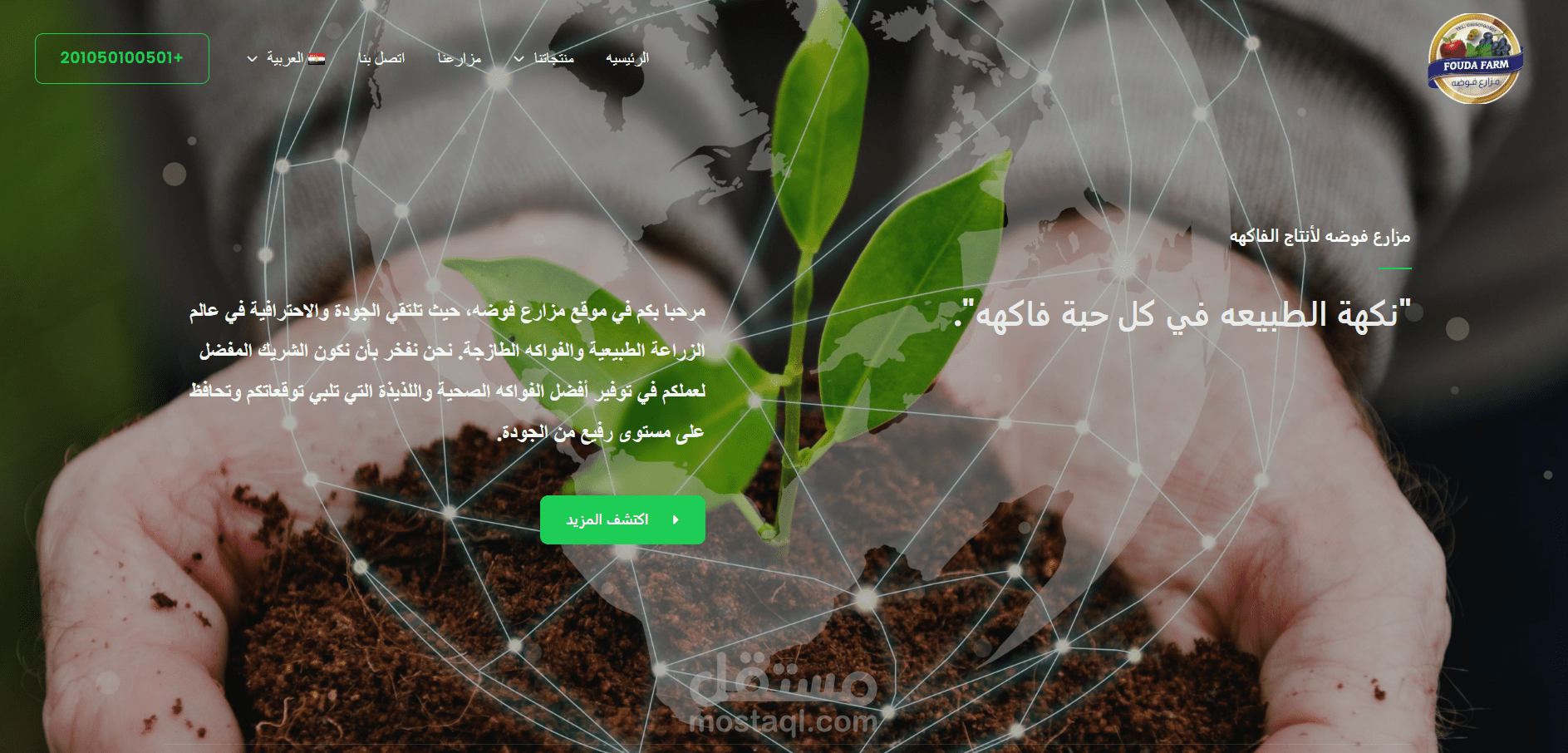 تصميم وتطوير موقع Fouda Farm