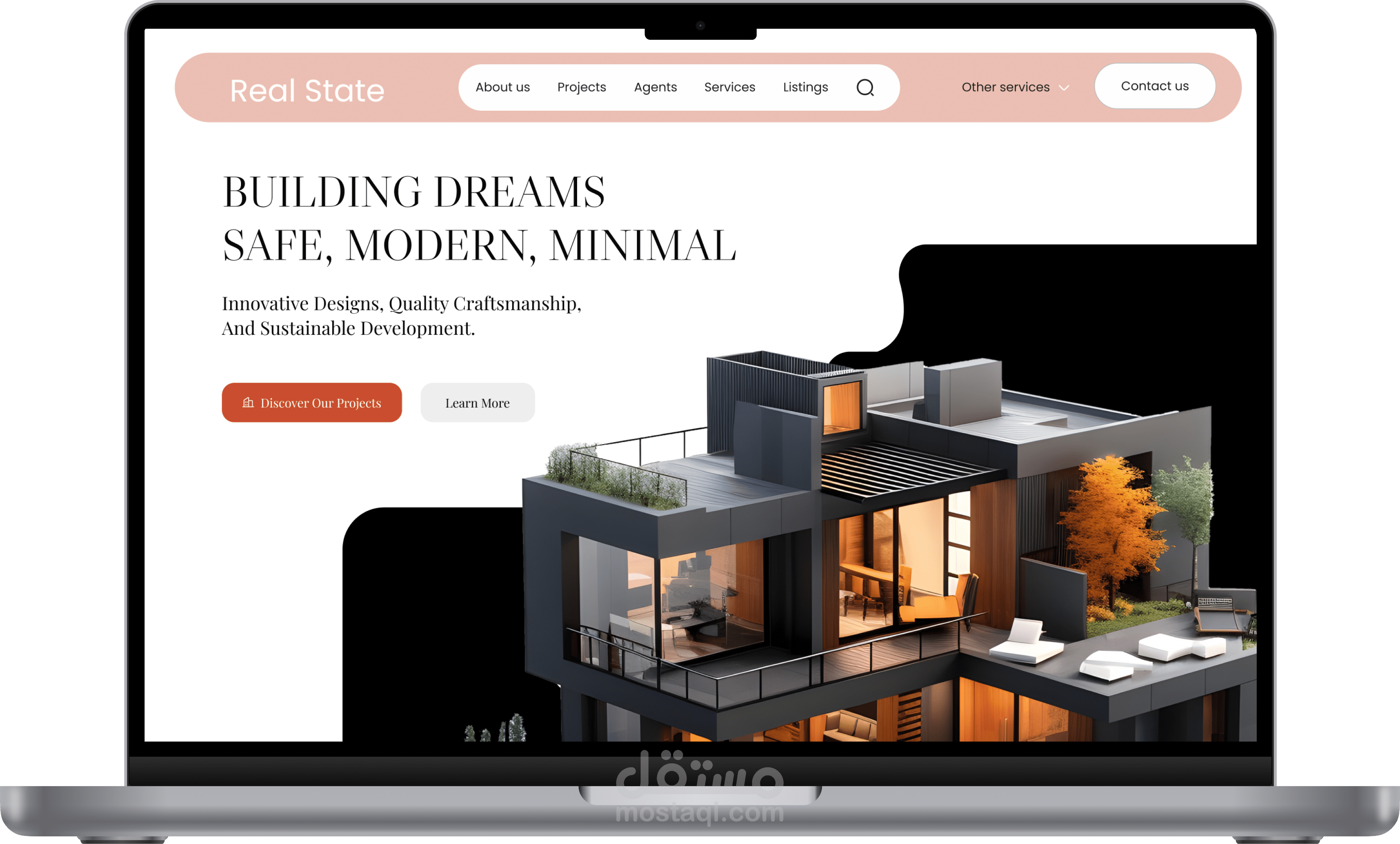 تصميم صفحة هبوط عقارية احترافية لعرض المشاريع وجذب العملاء المحتملين ( Real State Landing Page )