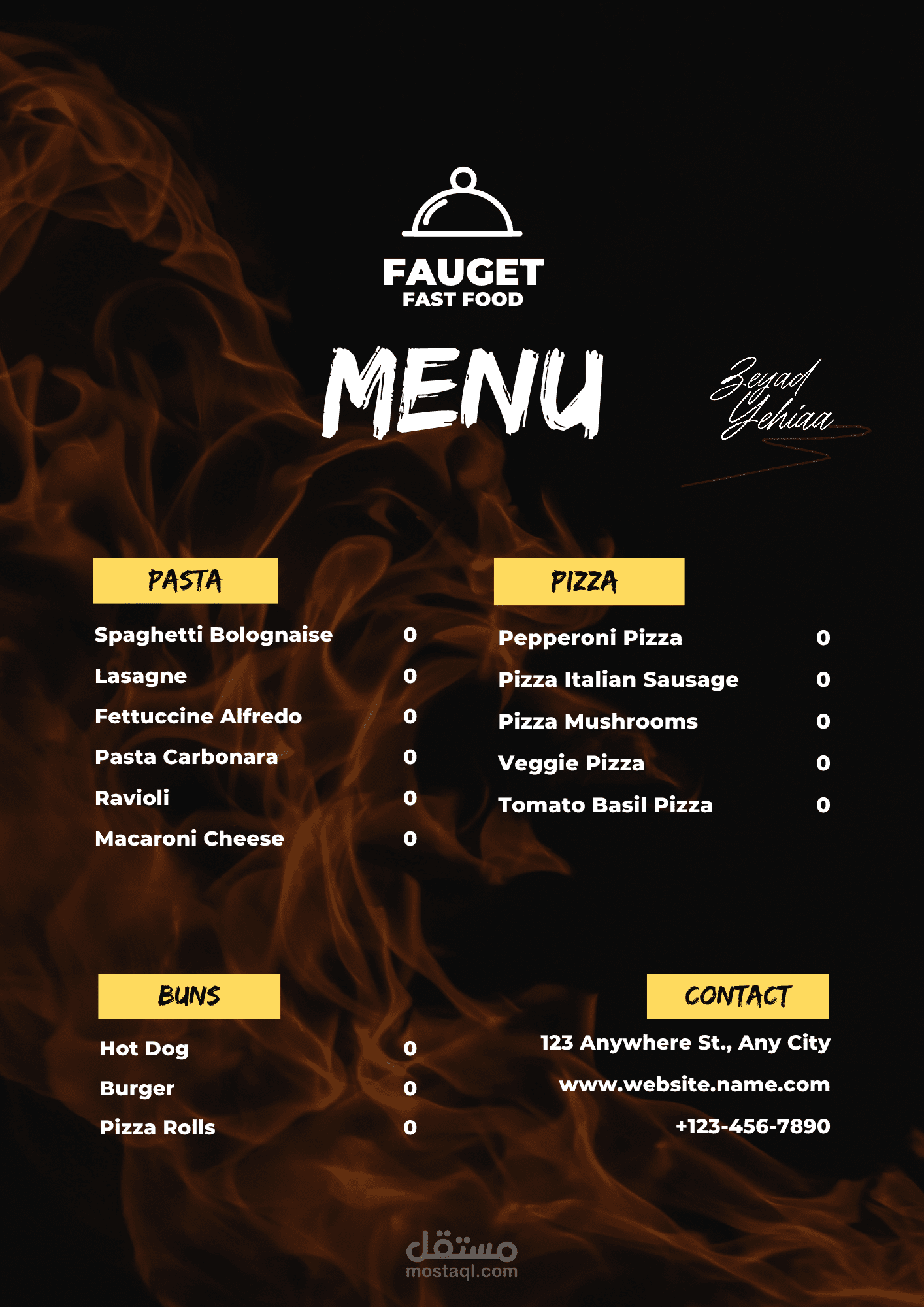 food menu