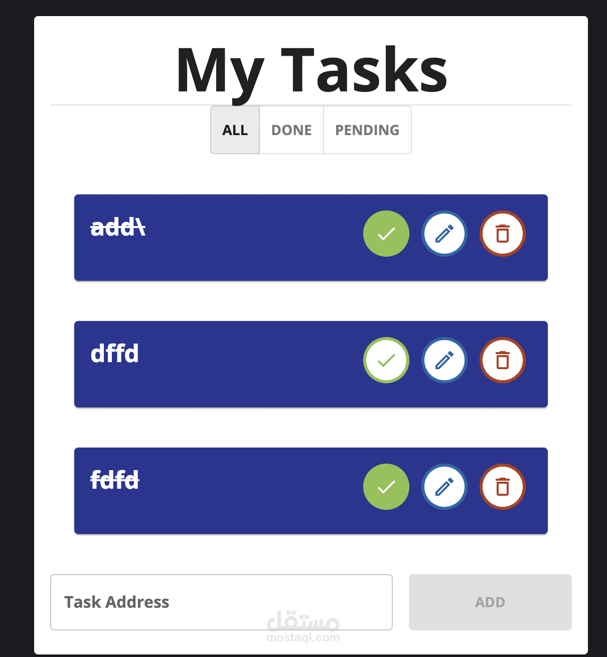 ToDo List By React js