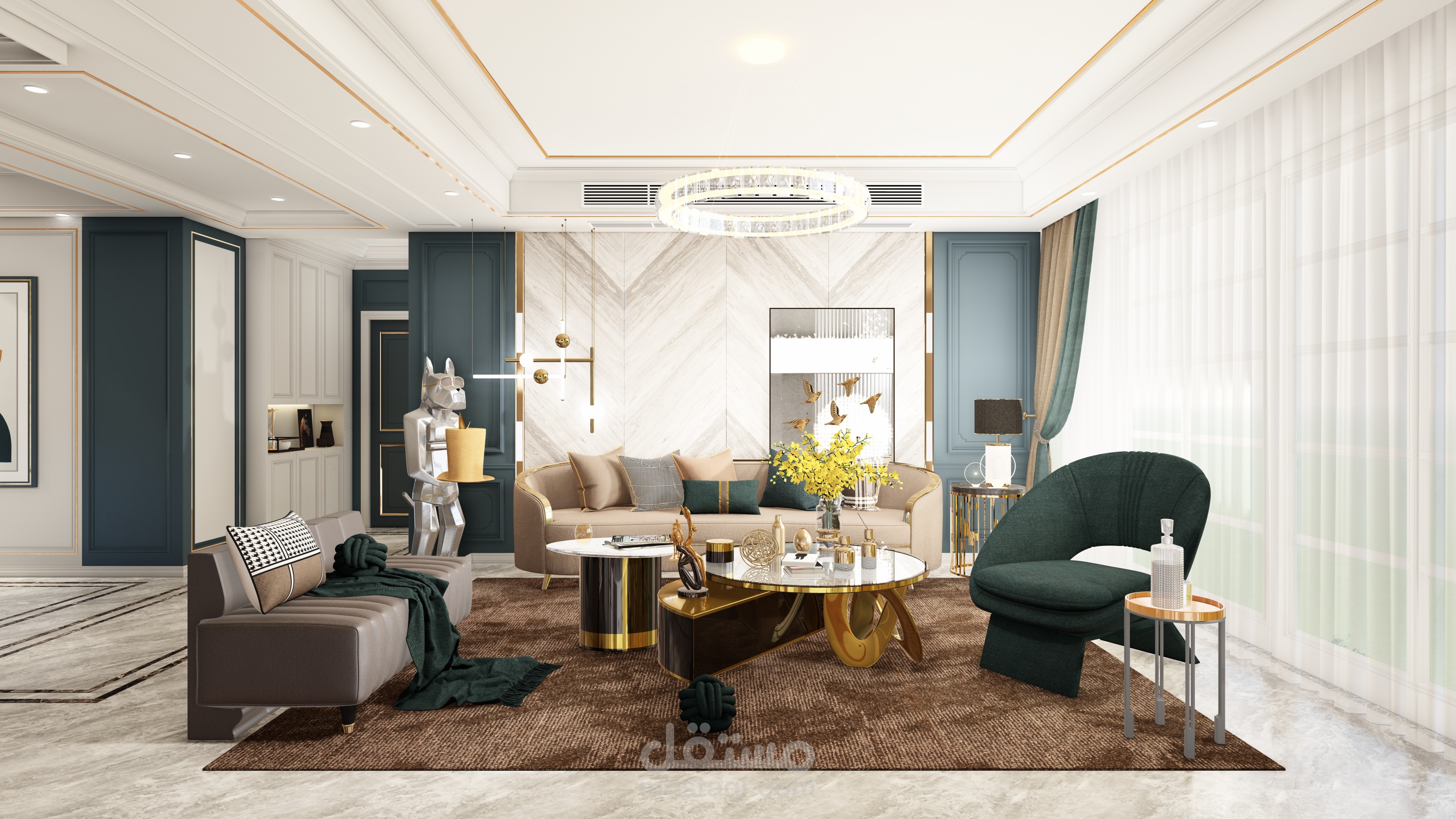 غرفة قعدة بتصميم انيق