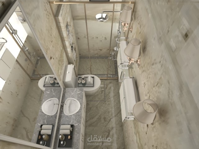 تصميم حمام لشقة في طرطوس