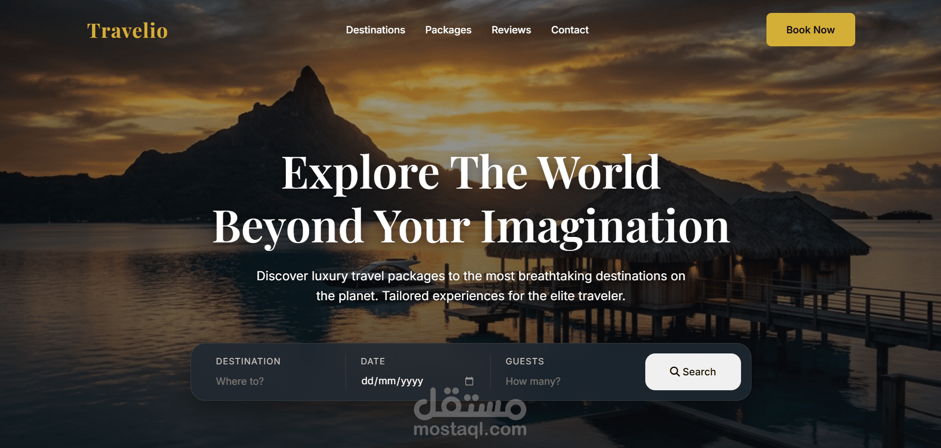 Travelio - Modern Travel Booking Landing Page
