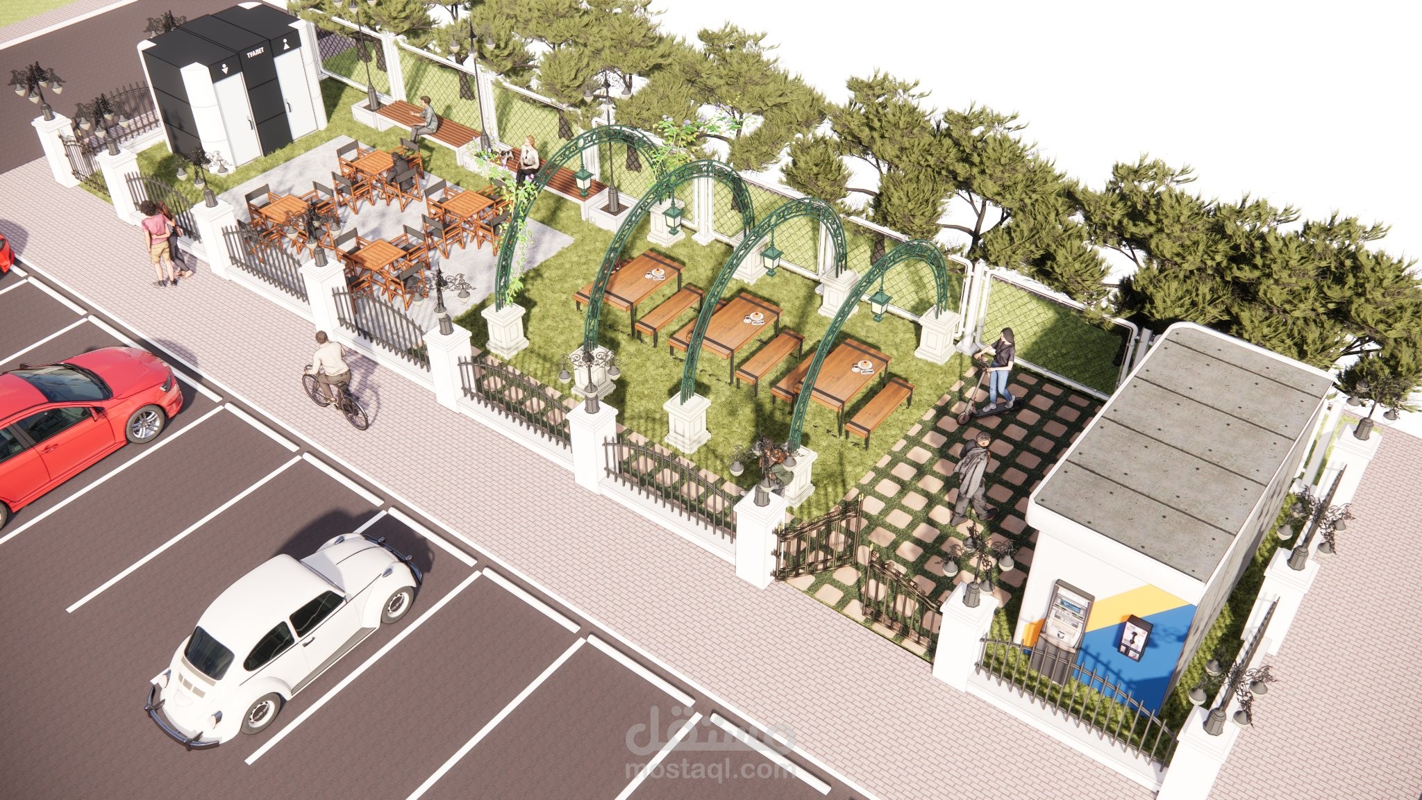 تصميم حديقة صغيرة