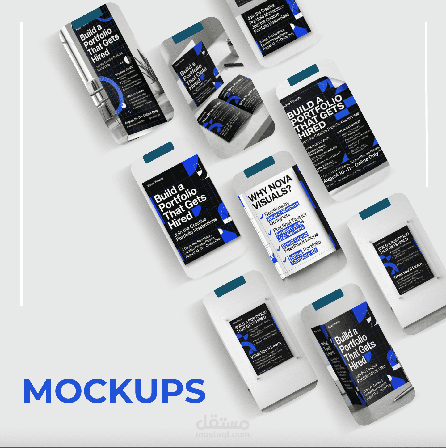 تصميم بورتفوليو احترافي وتطبيقات طباعة – Nova Visuals