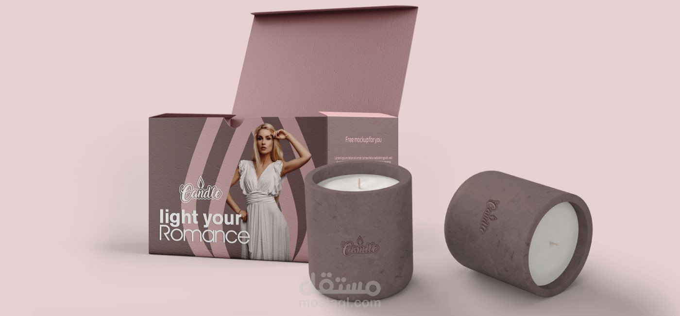 تصميم شعار (لوجو) احترافى وهوية لمتجر بيع شموع