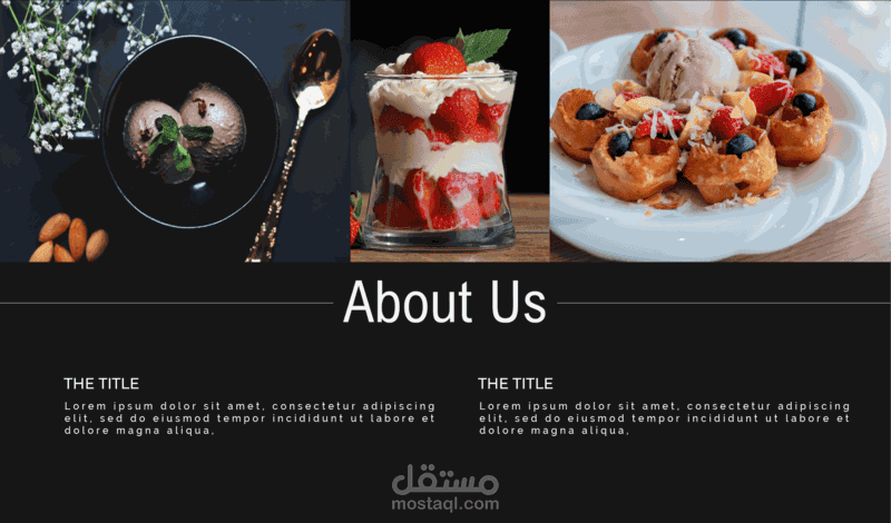 عرض تقديمي إحترافي - PowerPoint - بعنوان My restaurant