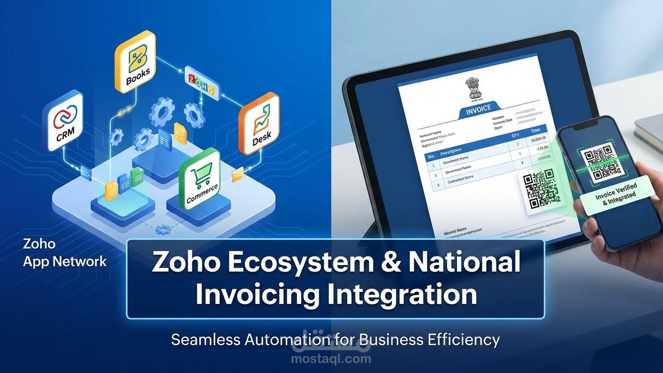 أتمتة منظومة Zoho المتكاملة والربط المباشر مع نظام الفوترة الوطني الأردني (JoInvoicing)