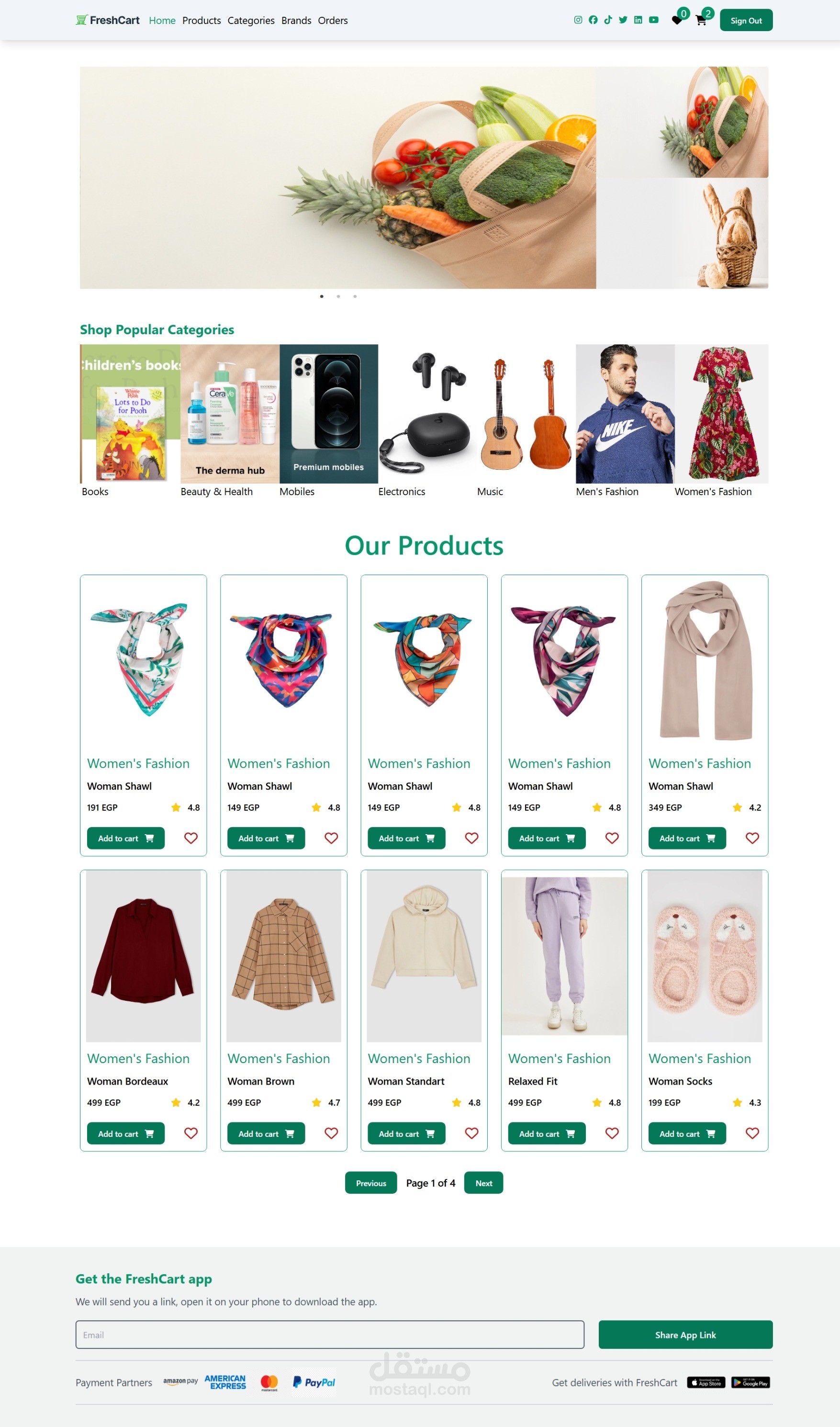 Fresh Cart – E-Commerce Platform