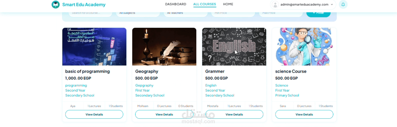 SmartEdu Academy | منصة تعليمية متكاملة (ASP.NET Core + Angular + AI)