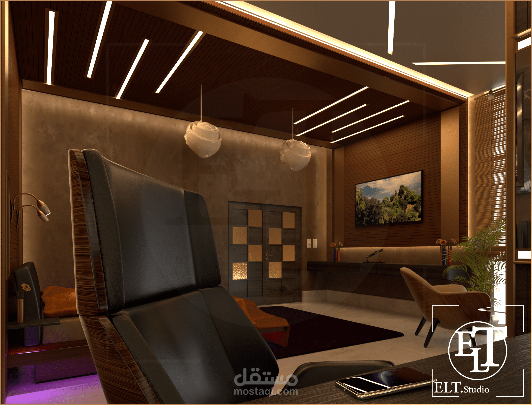 تصميم ديكور غرفة نوم رئيسية