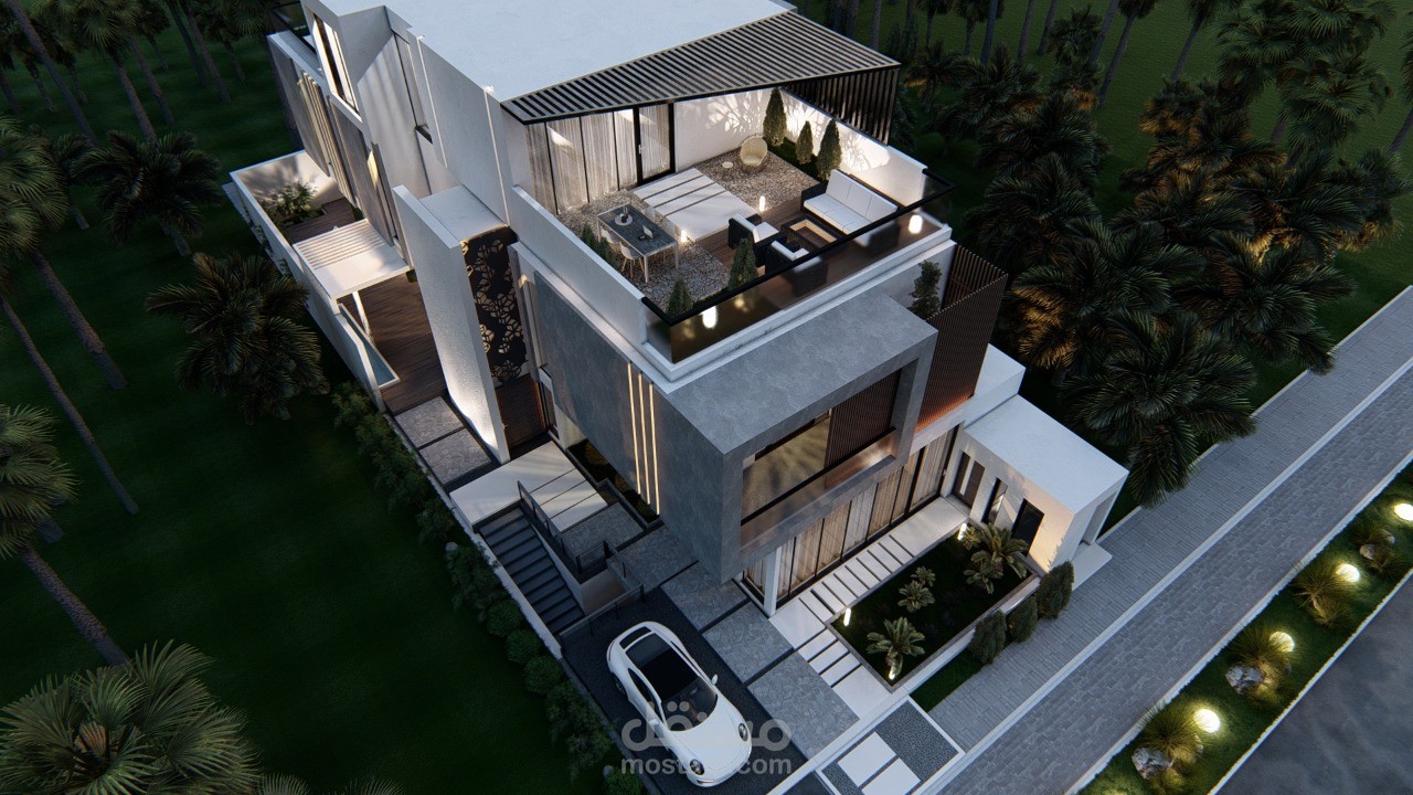 التصميم الانشائى لفيلا فى المملكه العربية السعودية