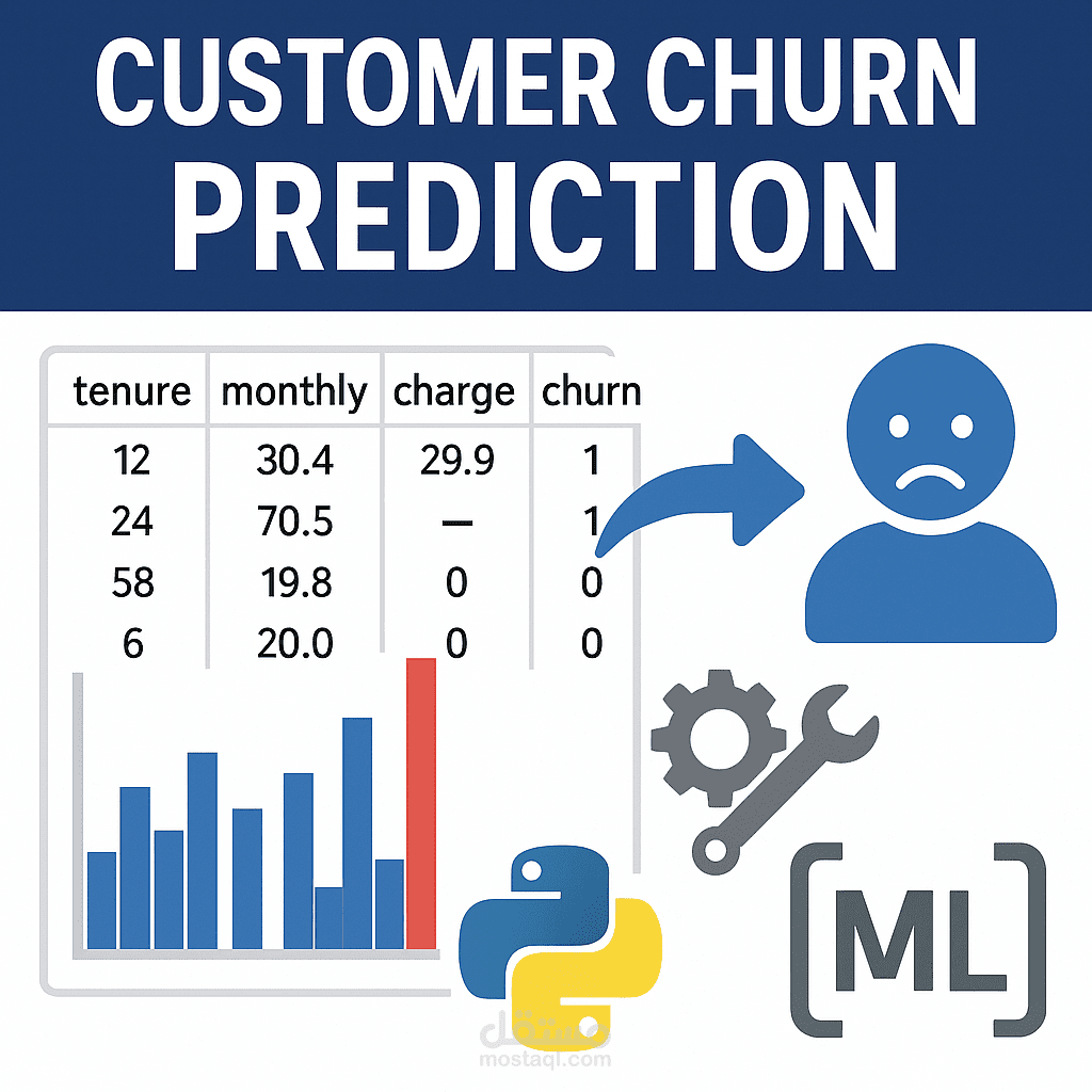 تحليل وتوقع مغادرة العملاء (Customer Churn) من شركة اتصالات