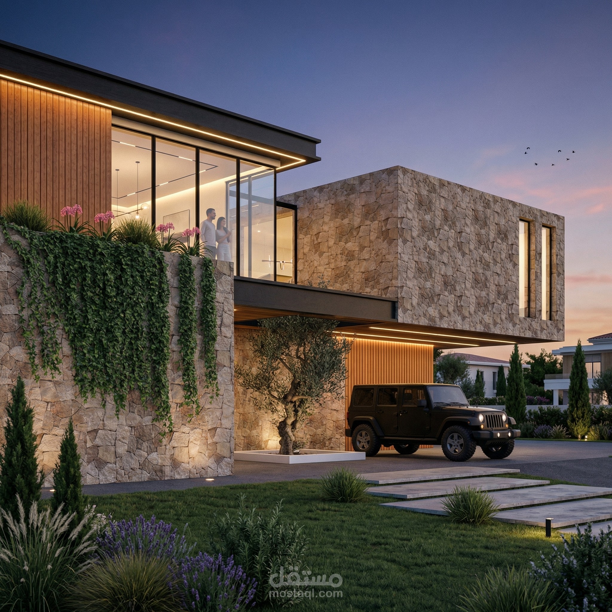 تصميم معماري لفيلا Aura
