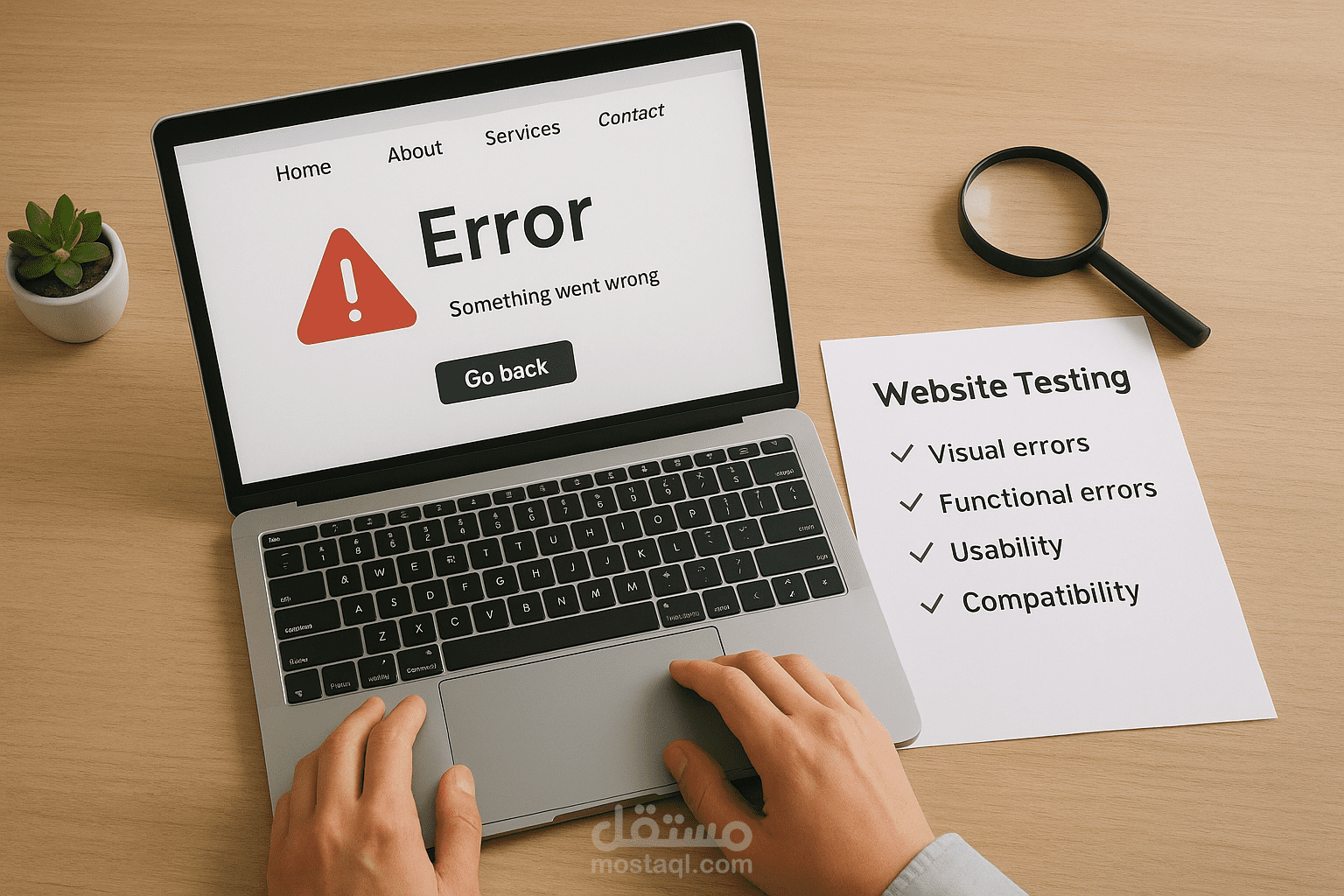 خدمة اختبار المواقع واكتشاف الأخطاء