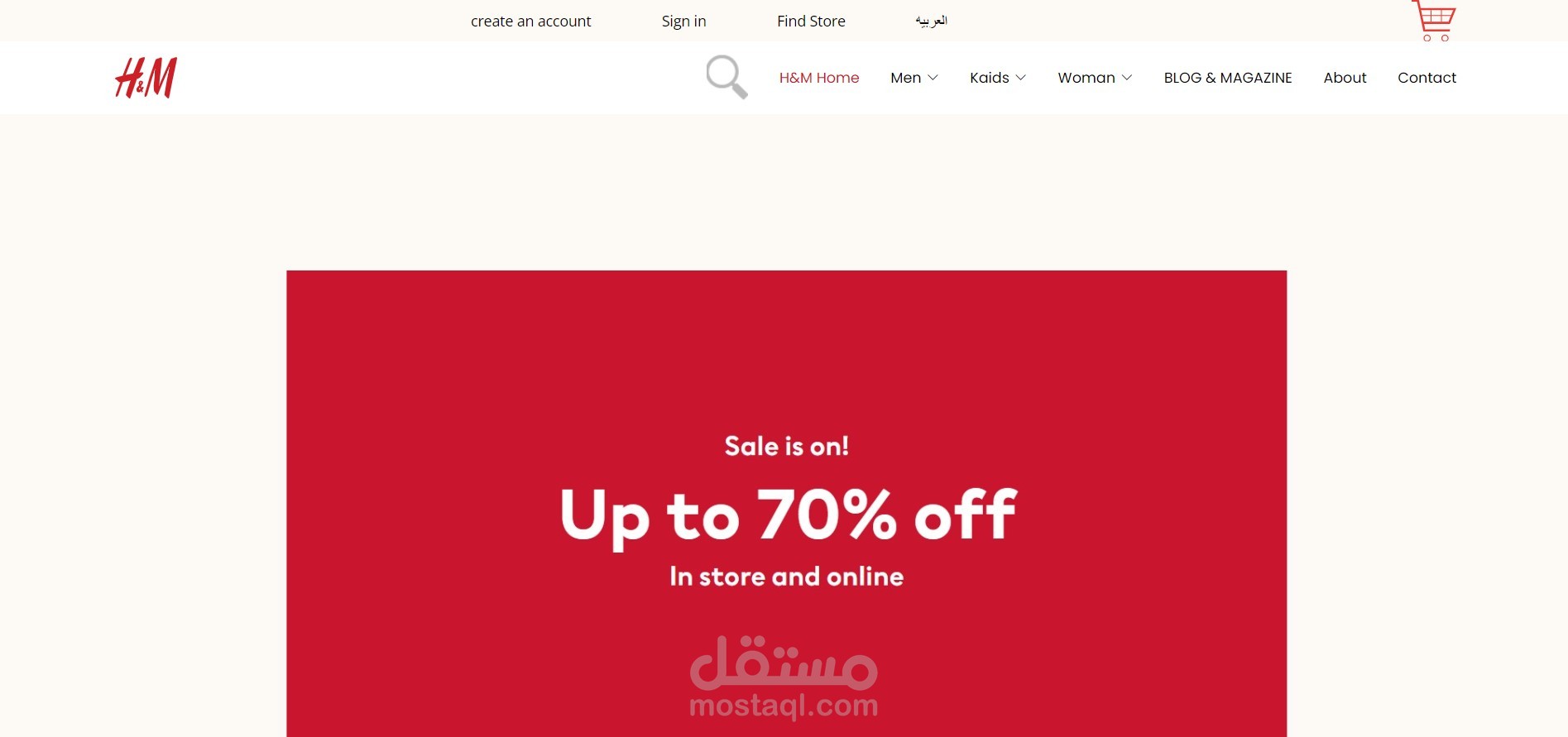 ( Update for H&M store websait ( ITI graduation project