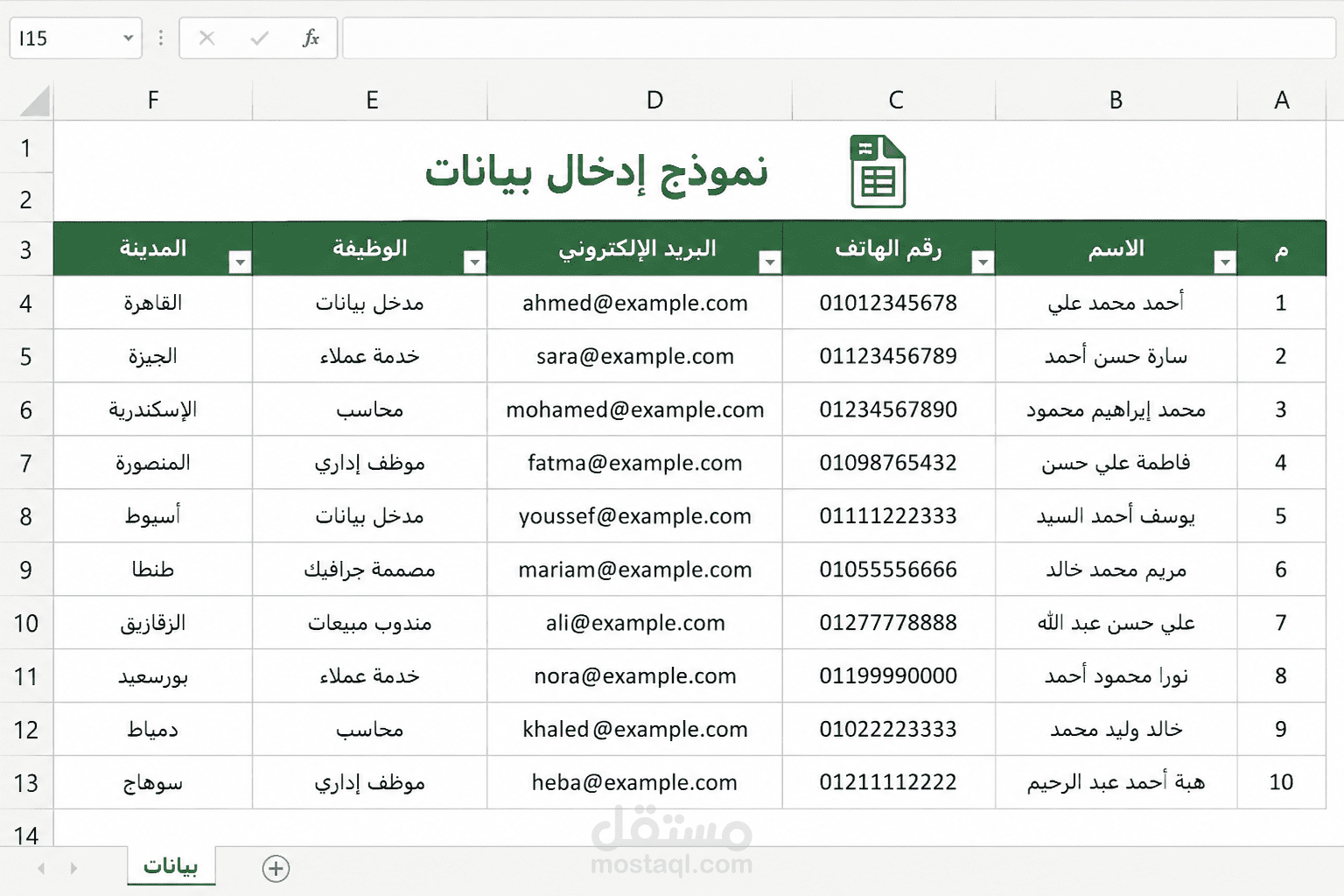 Data  Entry & Data Organization