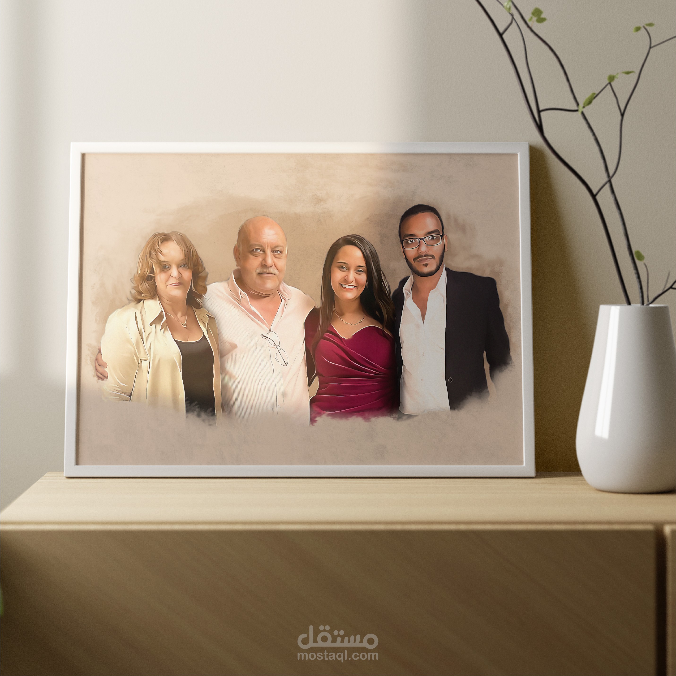 بورترية من صور مركبة بتاثير التيجتال ارت