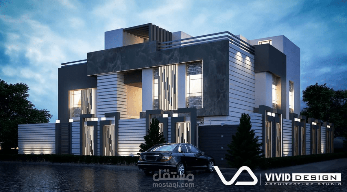 تصميم واجهة فيلا مودرن