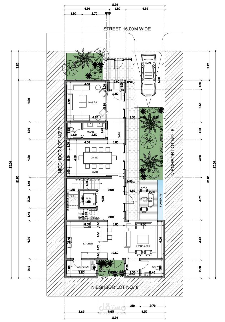 تصميم مخطط معماري لفيلا خاصة