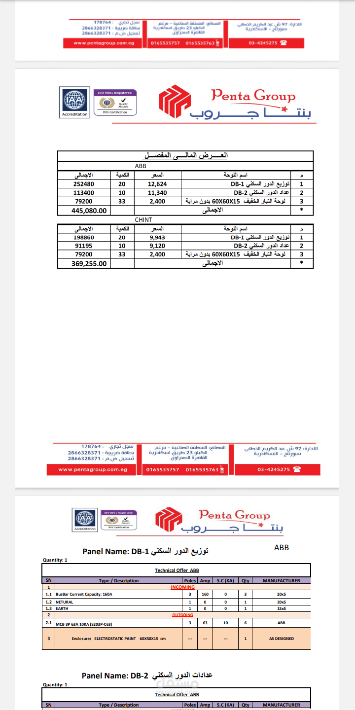 عرض فني و مالي