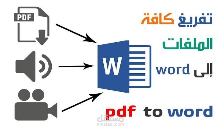 تحويل من صوت اوفيديوه الي word, excel وتحويلهم الي pdf